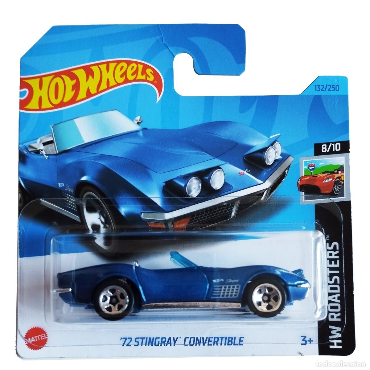 Carros em escala Hot Wheels: 72 Stingray Convertible Blue HW ROADSTERS 2023-Hot Wheels