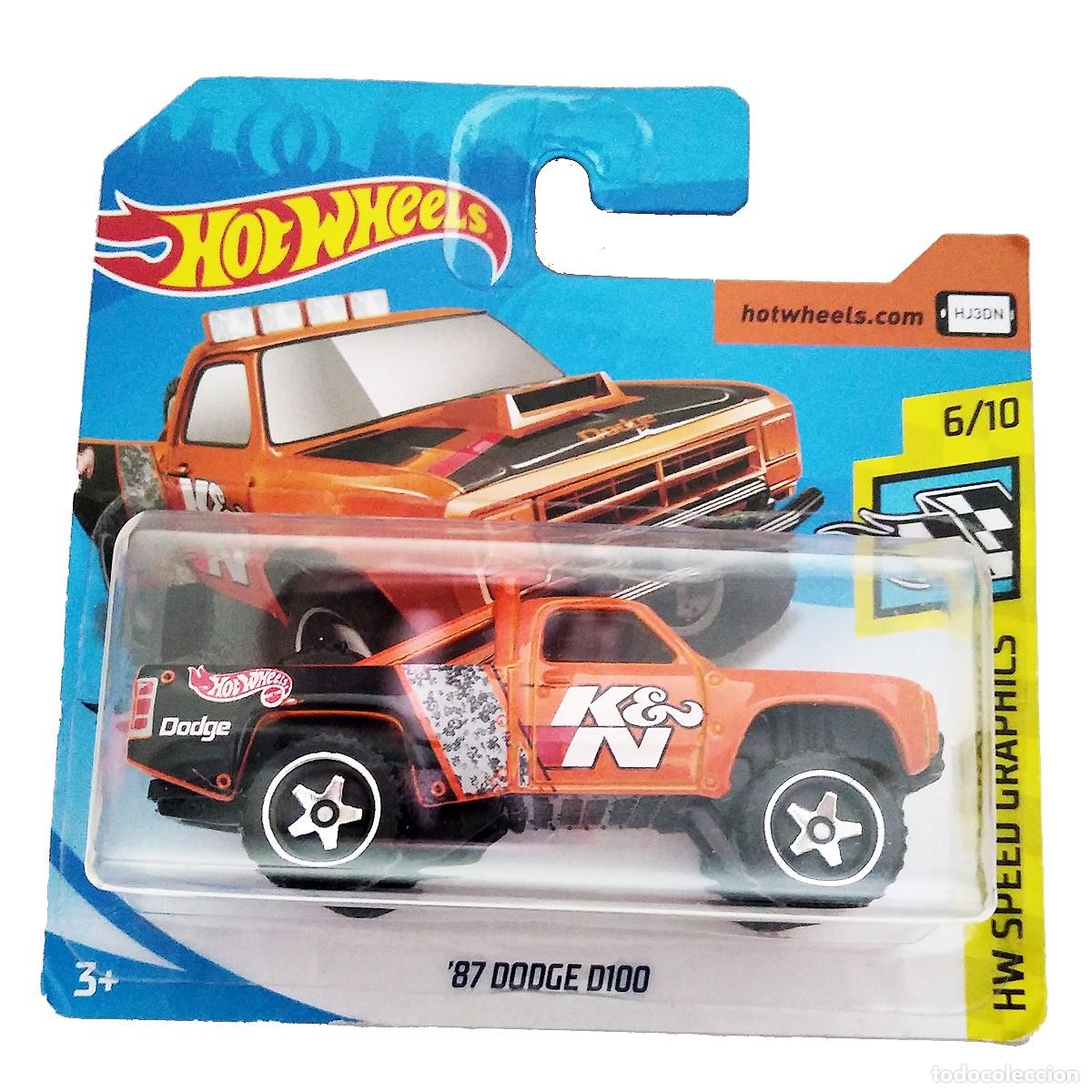Coches a escala Hot Wheels: 87 Dodge D100 Orange HW SPEED GRAPHICS 2020-Hot Wheels