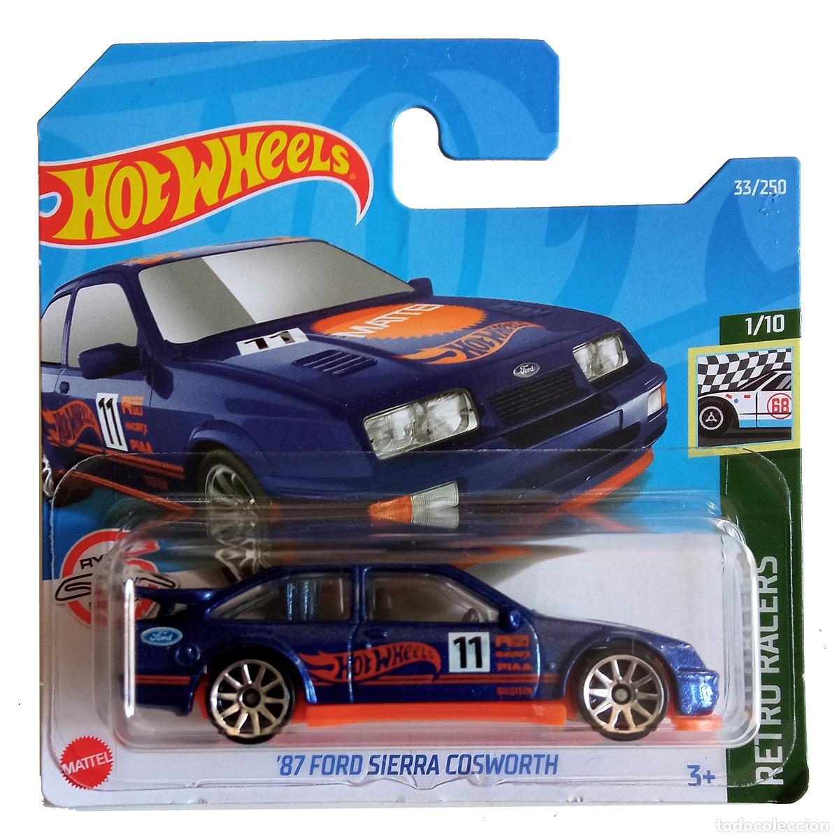 Coches a escala Hot Wheels: 87 Ford Sierra Cossworth Navy RETRO RACERS 2022-Hot Wheels