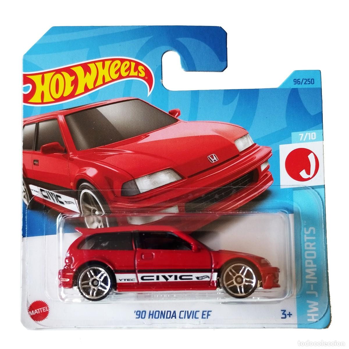 Coches a escala Hot Wheels: 90 Honda Civic EF Red HW J-IMPORTS 2023-Hot Wheels