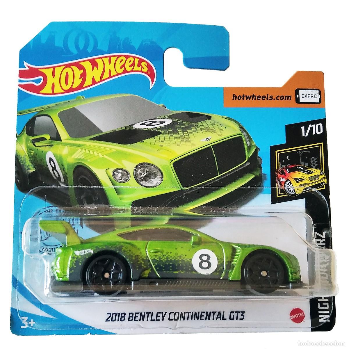 Auto in scala Hot Wheels: 2018 Bentley Continental GT3 Green NIGHTBURNERZ 2020-Hot Wheels