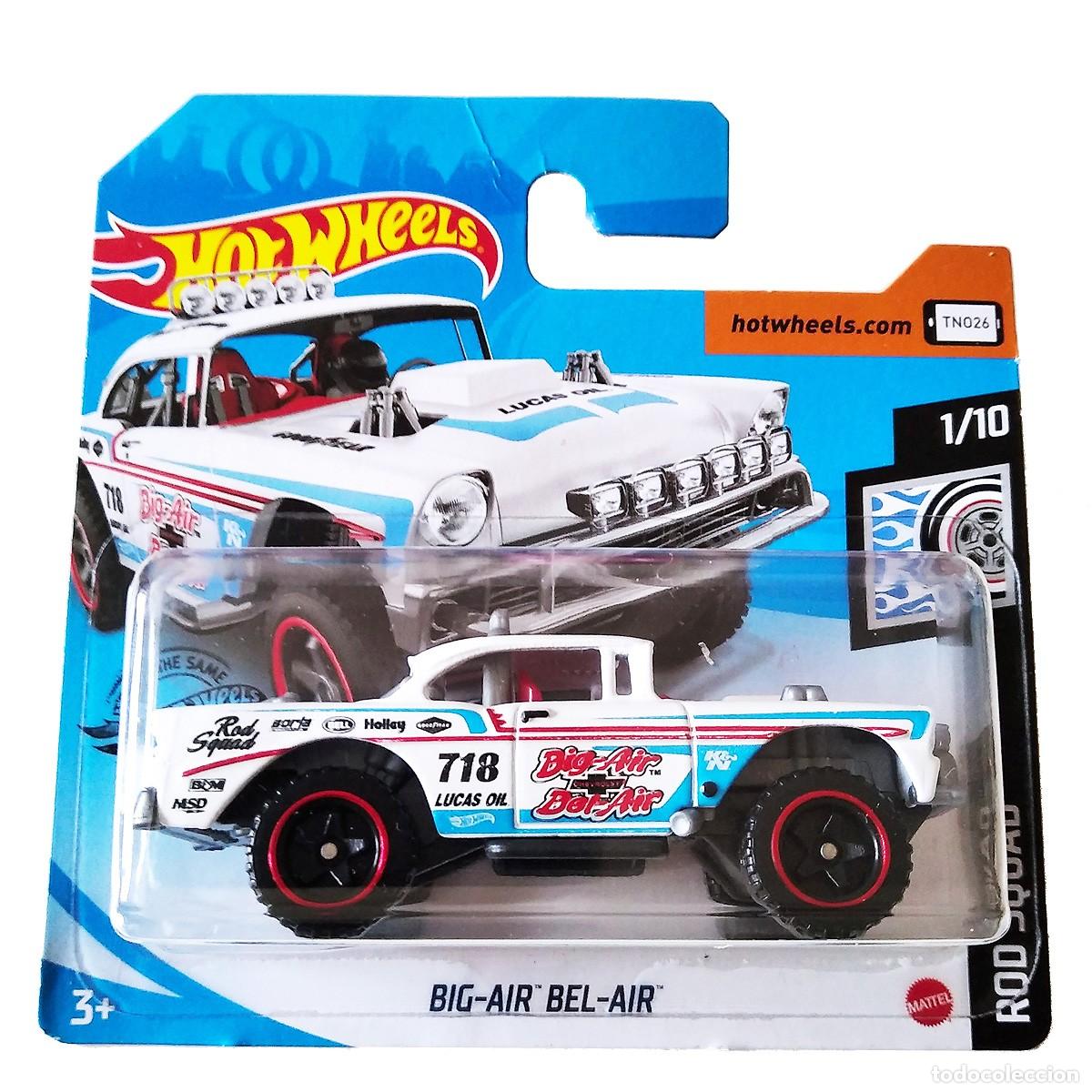 Coches a escala Hot Wheels: Big-Air Bel-Air White ROD SQUAD 2020-Hot Wheels