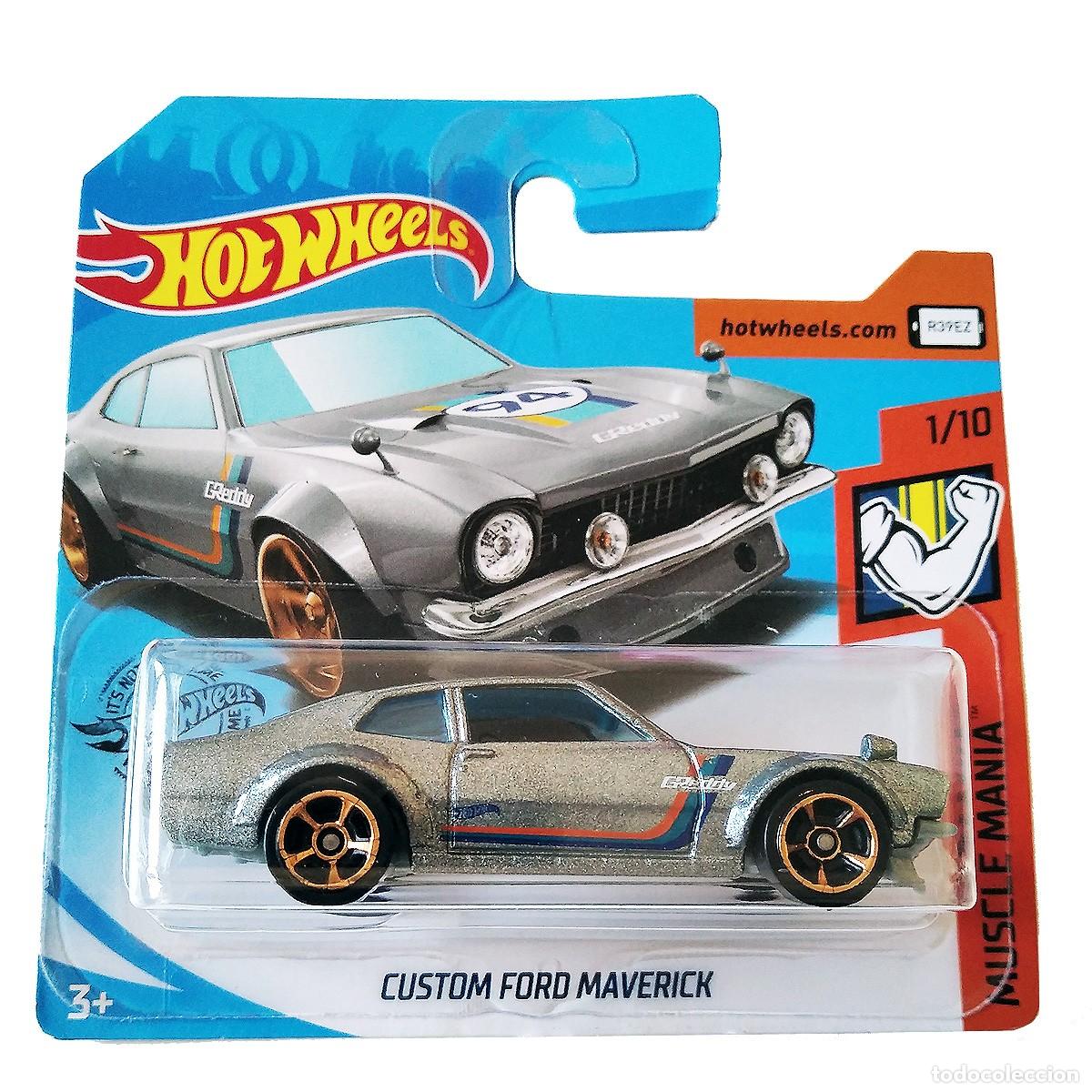 Coches a escala Hot Wheels: Custom Ford Maverick Metallic Silver MUSCLE MANIA 2019-Hot Wheels