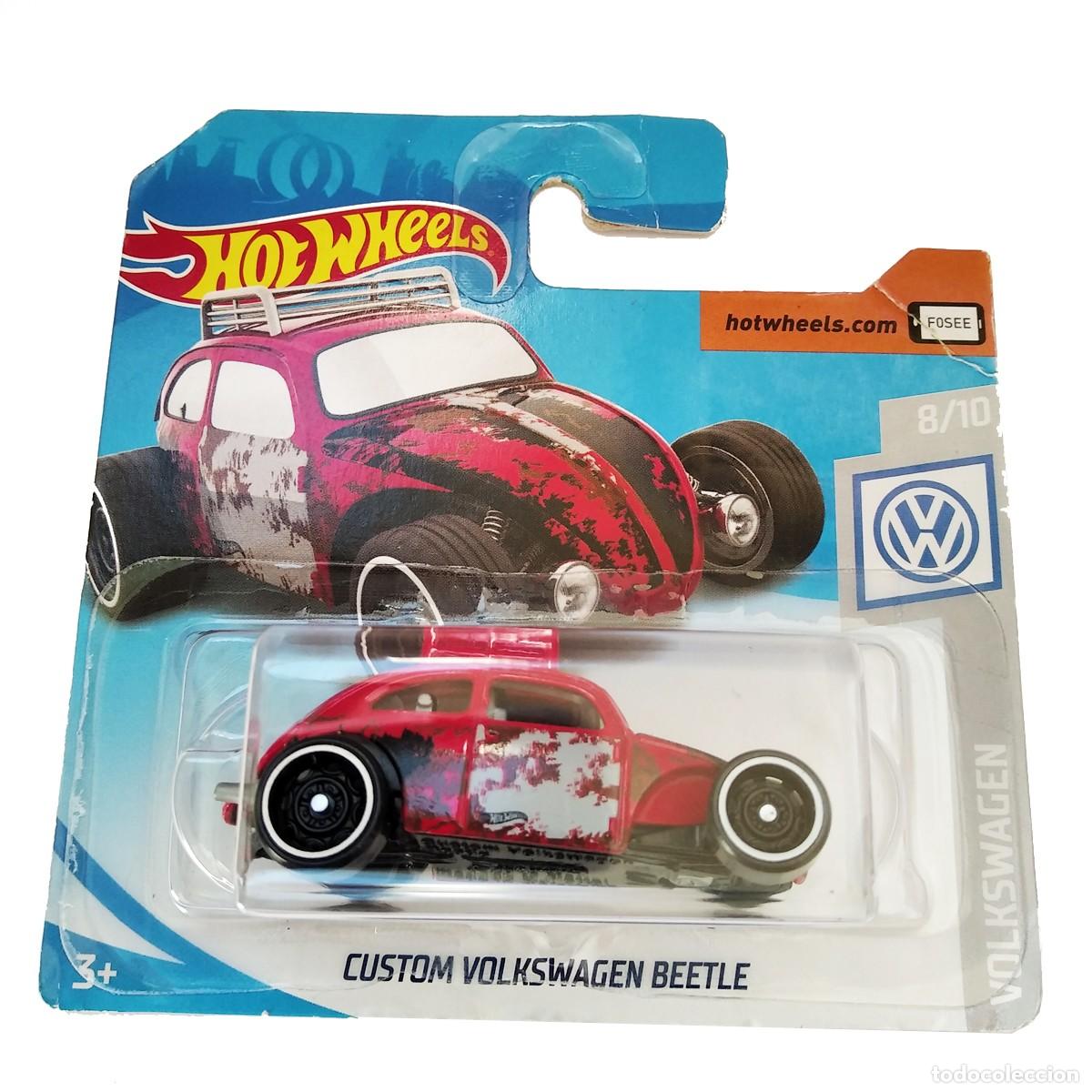 Coches a escala Hot Wheels: Custom Volkswagen Beetle Red VOLKSWAGEN 2019-Hot Wheels