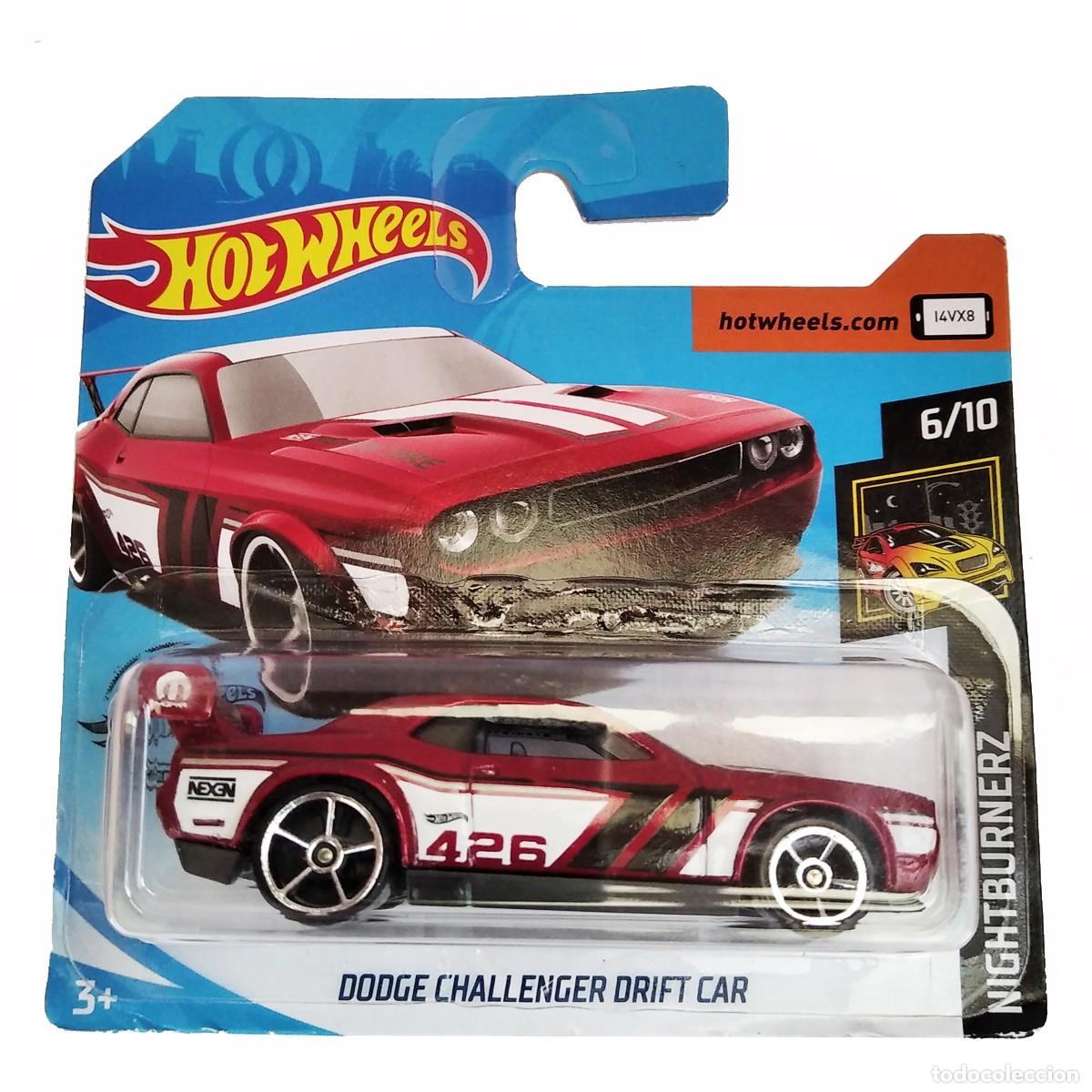Carros em escala Hot Wheels: Dodge Challenger Drift Car Garnet NIGHTBURNERZ 2019-Hot Wheels