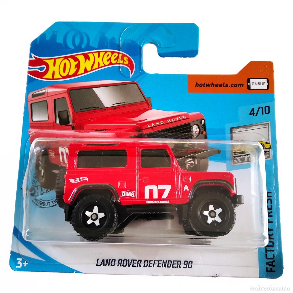 Coches a escala Hot Wheels: Land Rover Defender 90 Red FACTORY FRESH 2020-Hot Wheels