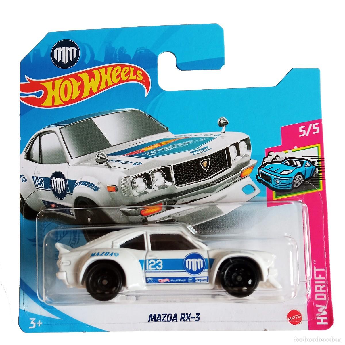 Auto in scala Hot Wheels: Mazda RX-3 White HW DRIFT 2021-Hot Wheels
