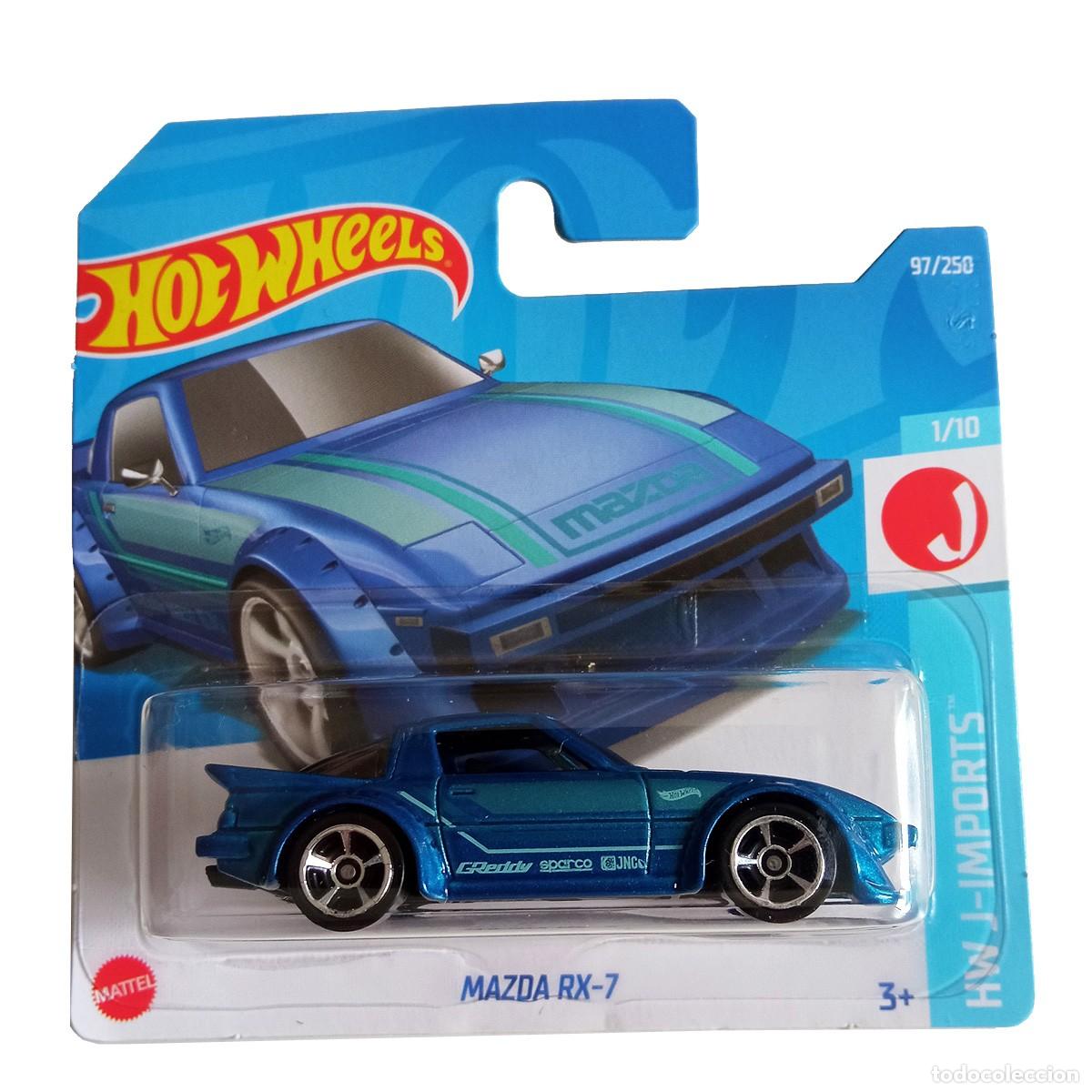 Auto in scala Hot Wheels: Mazda RX-7 Blue HW J-IMPORTS 2022-Hot Wheels