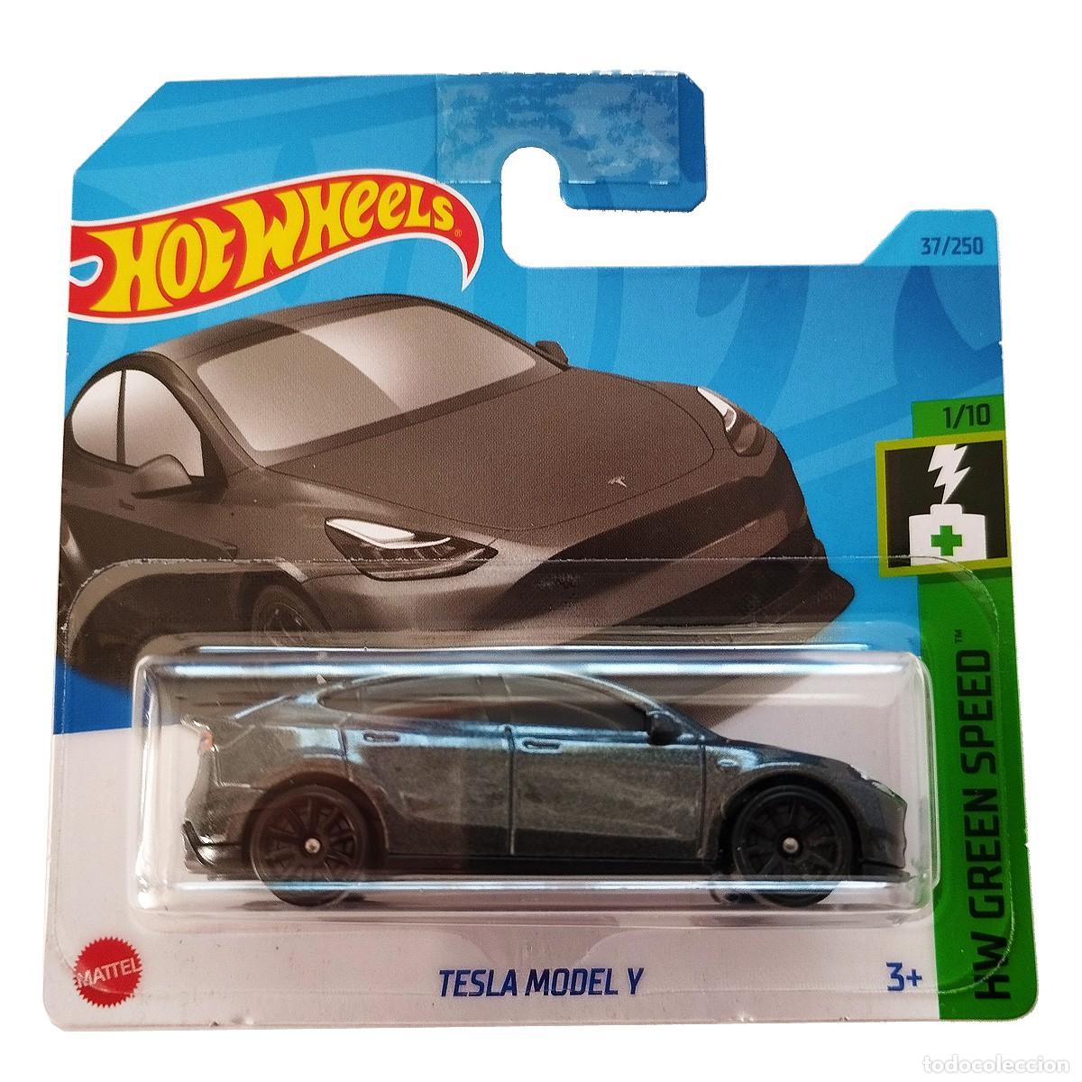 Modellautos Hot Wheels: Tesla Model Y Anthracite HW GREEN SPEED 2023-Hot Wheels