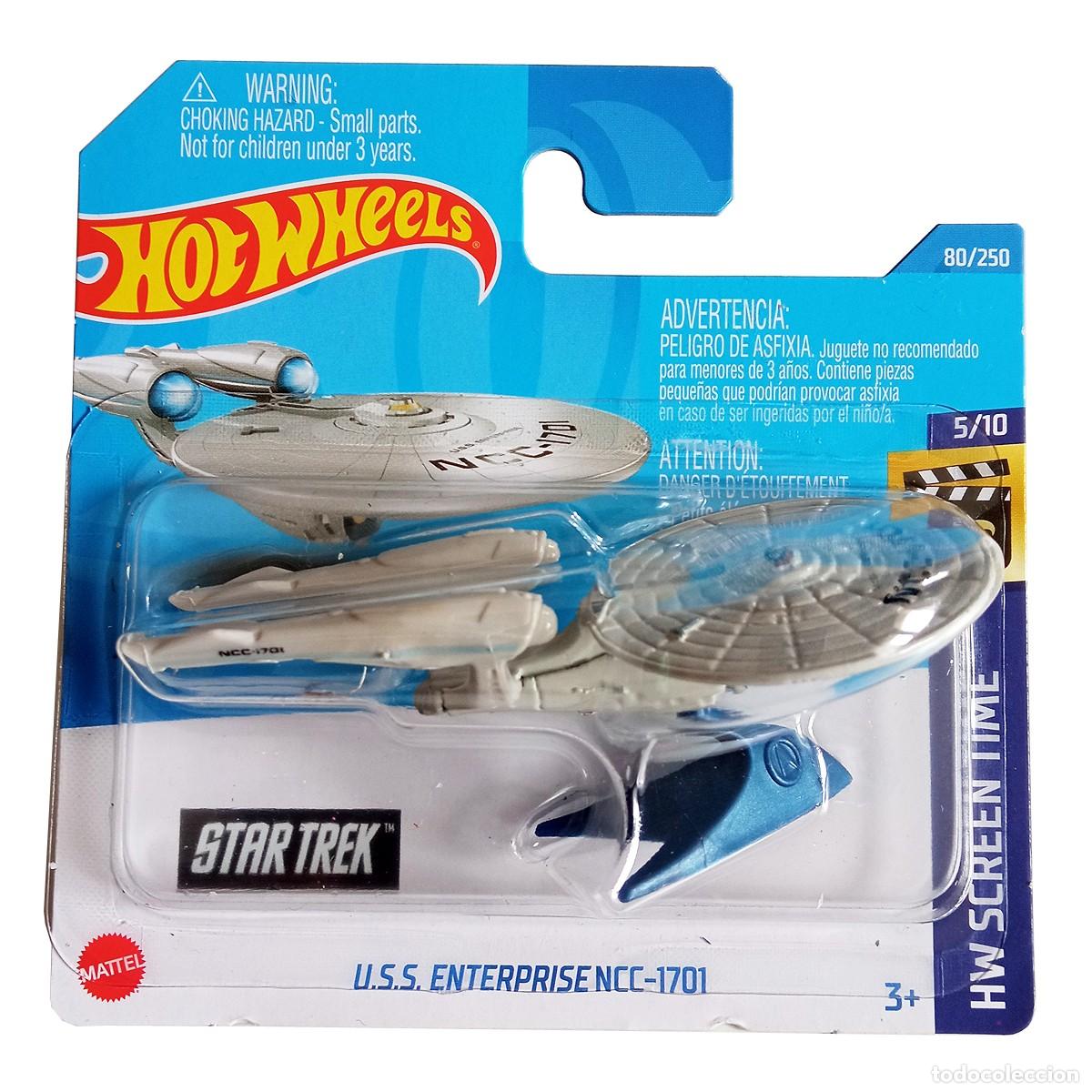 Carros em escala Hot Wheels: U.S.S. Enterprise NCC-1701 Star Trek HW SCREEN TIME 2022-Hot Wheels