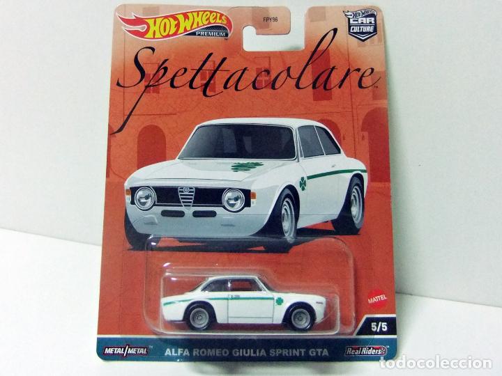 Modellautos Hot Wheels: ALFA ROMEO GIULIA SPRINT GTA HOT WHEELS SPETTACOLARE PREMIUM CAR CULTURE 5/5 2023 COCHE 1:64 BLANCO