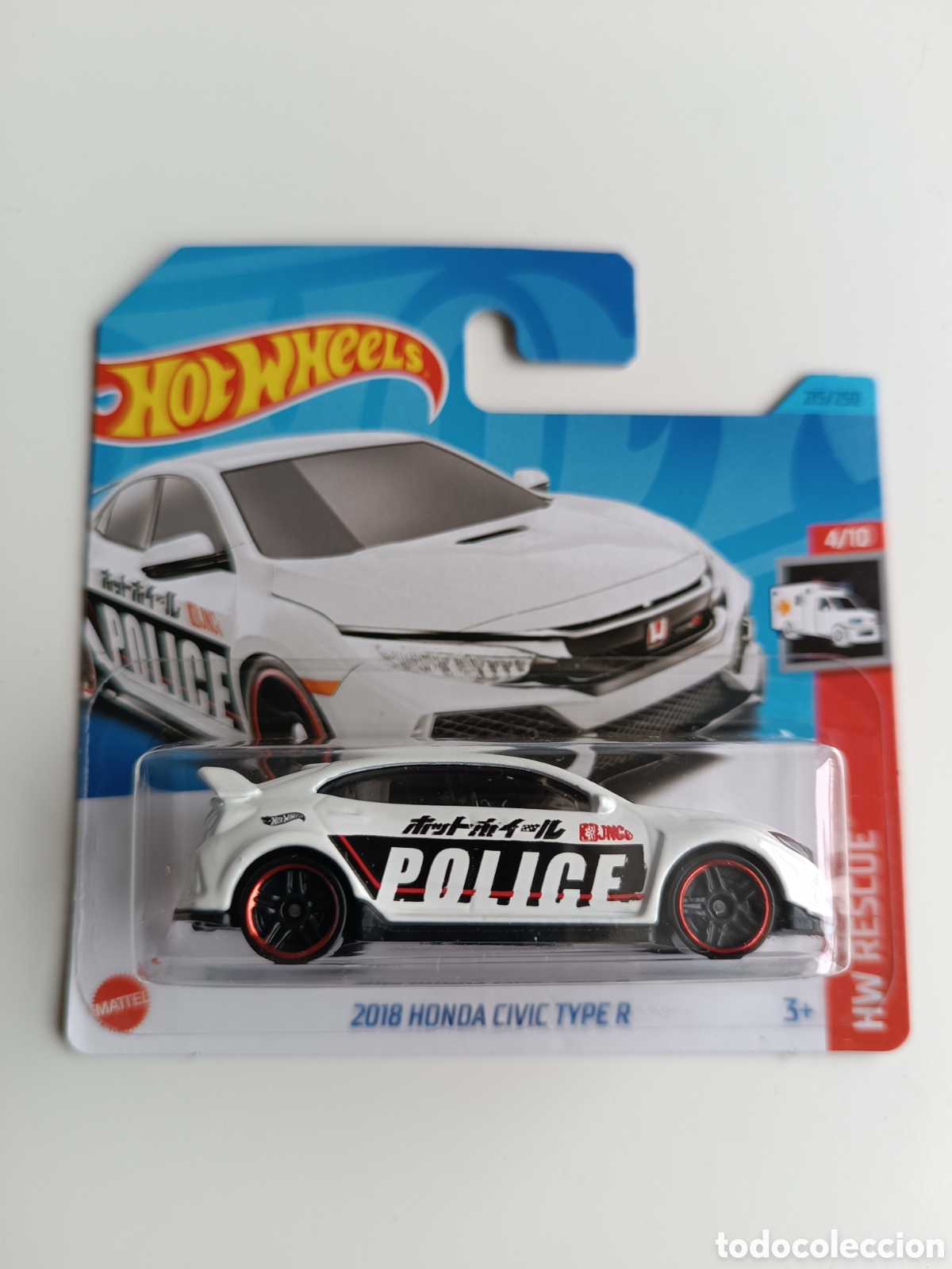 Modellautos Hot Wheels: HOT WHEELS 2018 HONDA CIVIC TYPE R POLICE. COCHE COLECCION 1/64 HW RESCUE 2023.
