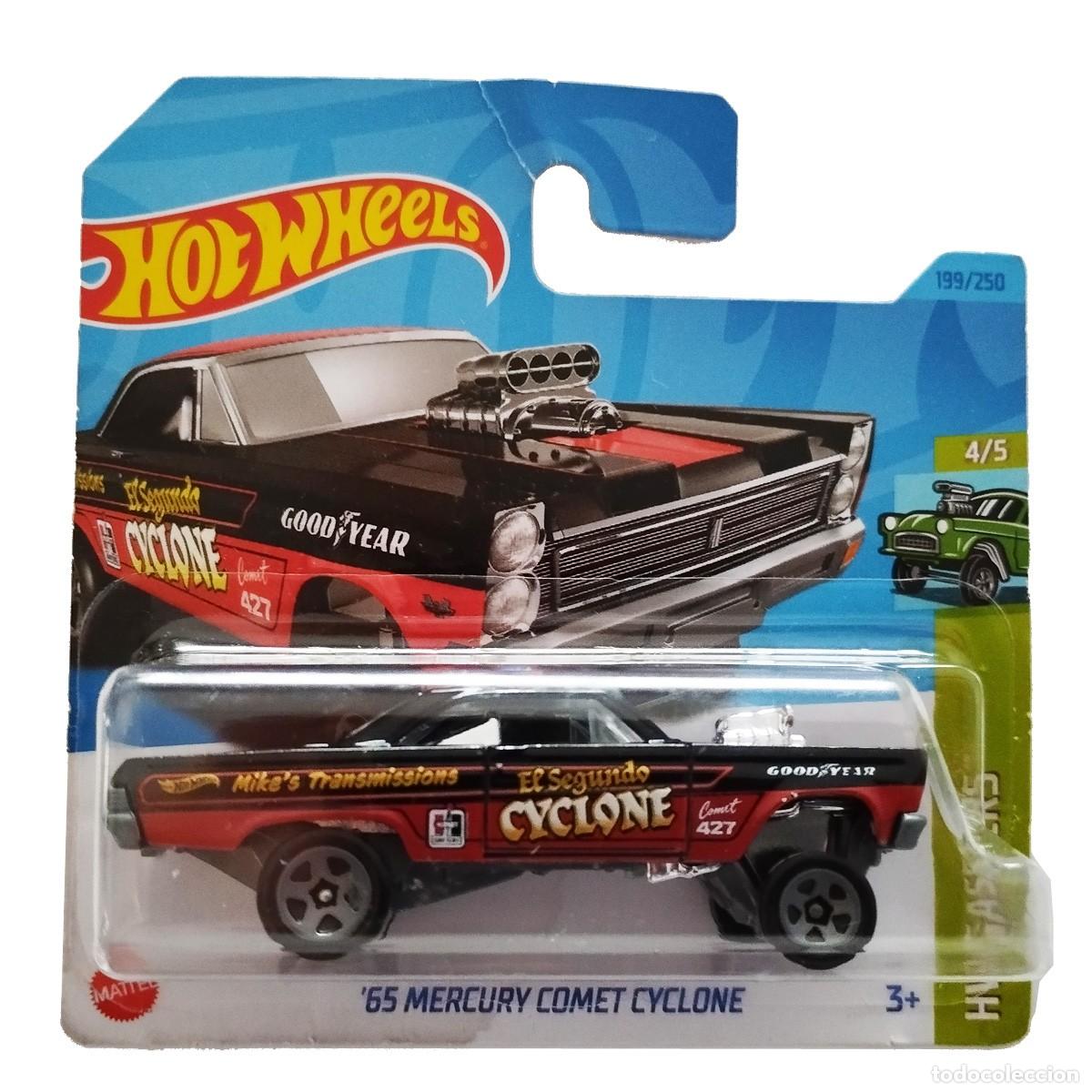 Auto in scala Hot Wheels: 65 Mercury Comet Cyclone Black HW GASSERS 2023-Hot Wheels