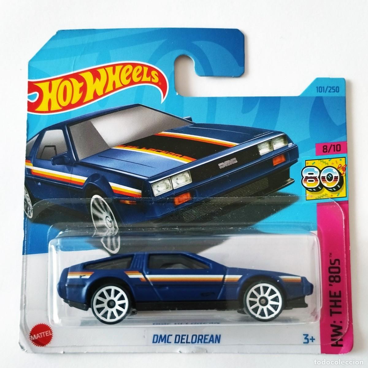 Auto in scala Hot Wheels: DMC DeLorean Navy Blue HW THE 80S 2023-Hot Wheels