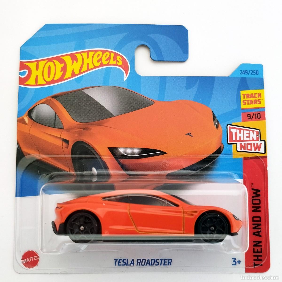 Modellautos Hot Wheels: Tesla Roadster Orange THEN AND NOW 2023-Hot Wheels