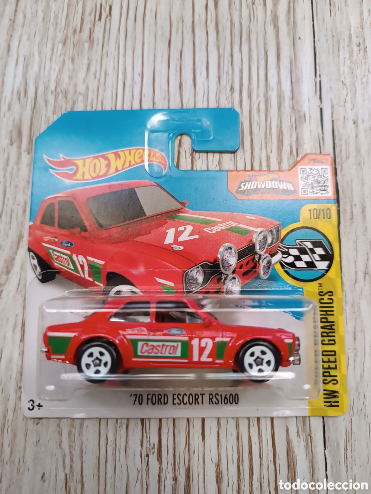 Carros em escala Hot Wheels: HOT WHEELS '70 FORD ESCORT RS 1600 CASTROL ROJO. COCHE COLECCION 1/64 HW SPEED GRAPHICS 2018.
