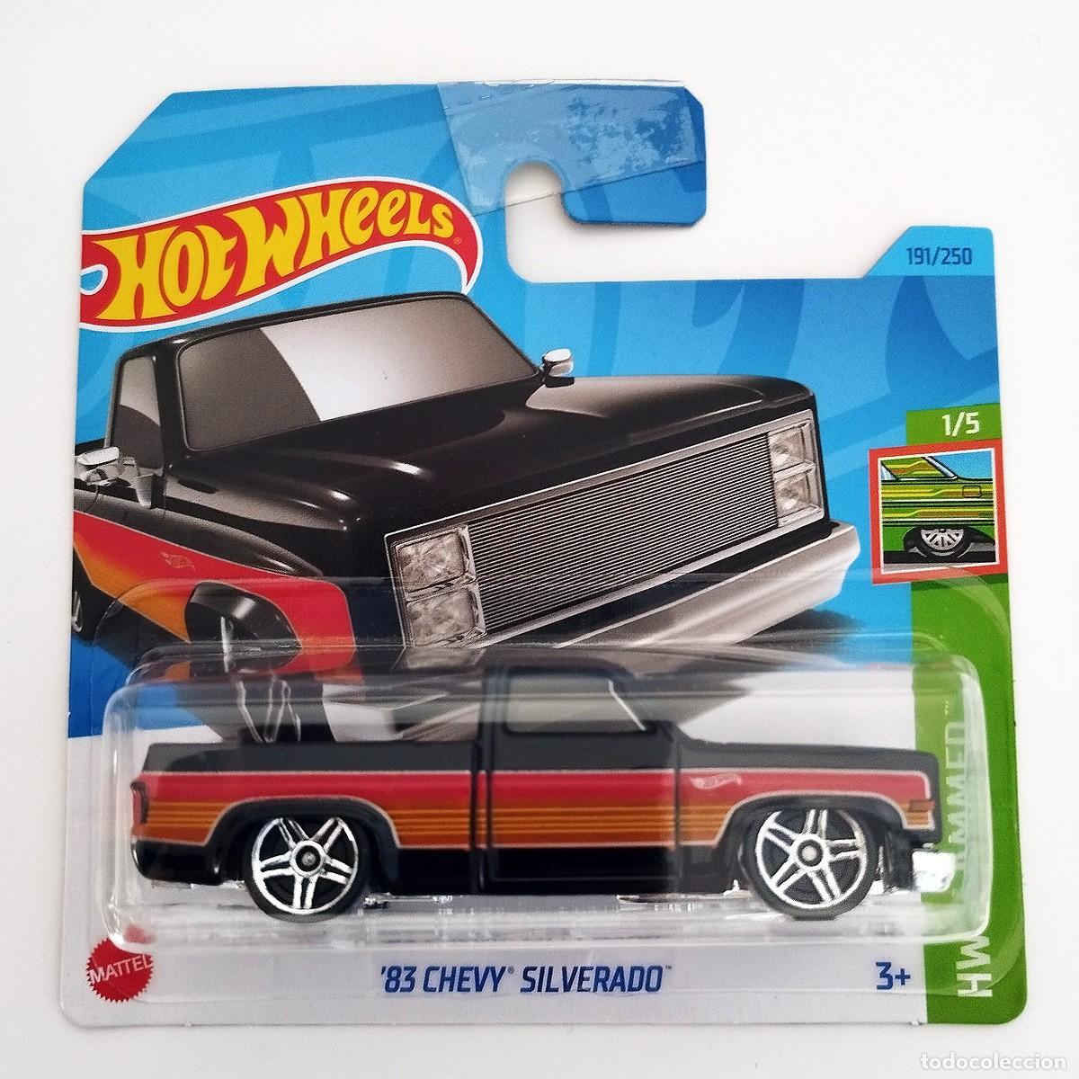 Modellautos Hot Wheels: 83 Chevy Silverado Black HW SLAMMED 2023-Hot Wheels