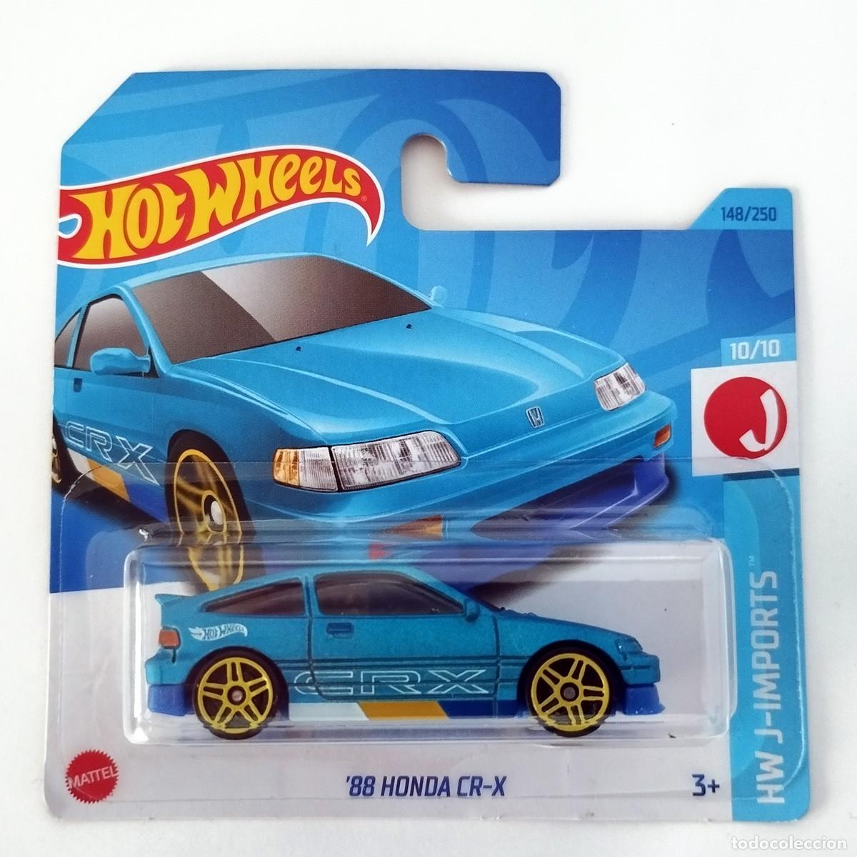 Coches a escala Hot Wheels: 88 Honda CR-X Blue HW J-IMPORTS 2023-Hot Wheels