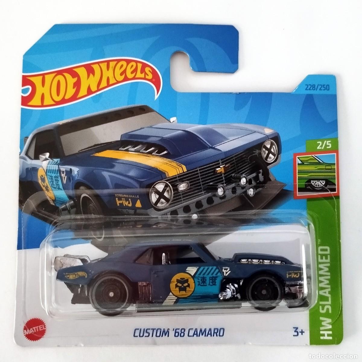Coches a escala Hot Wheels: Custom 68 Camaro Navy HW SLAMMED 2023-Hot Wheels
