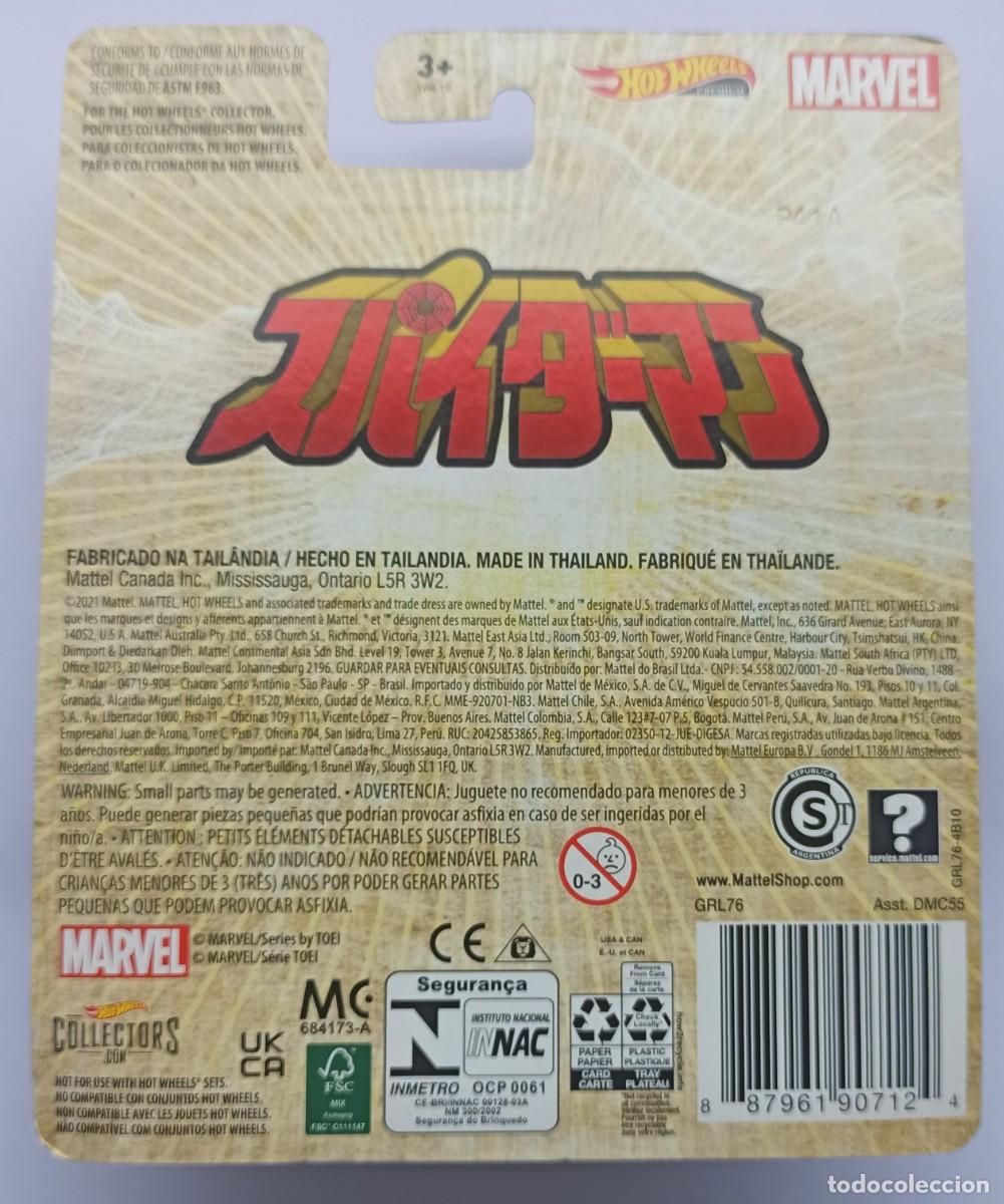 Coches a escala Hot Wheels: HOT WHEELS PREMIUM. SPIDER MACHINE GP-7. SPIDERMAN. MARVEL. - Foto 3