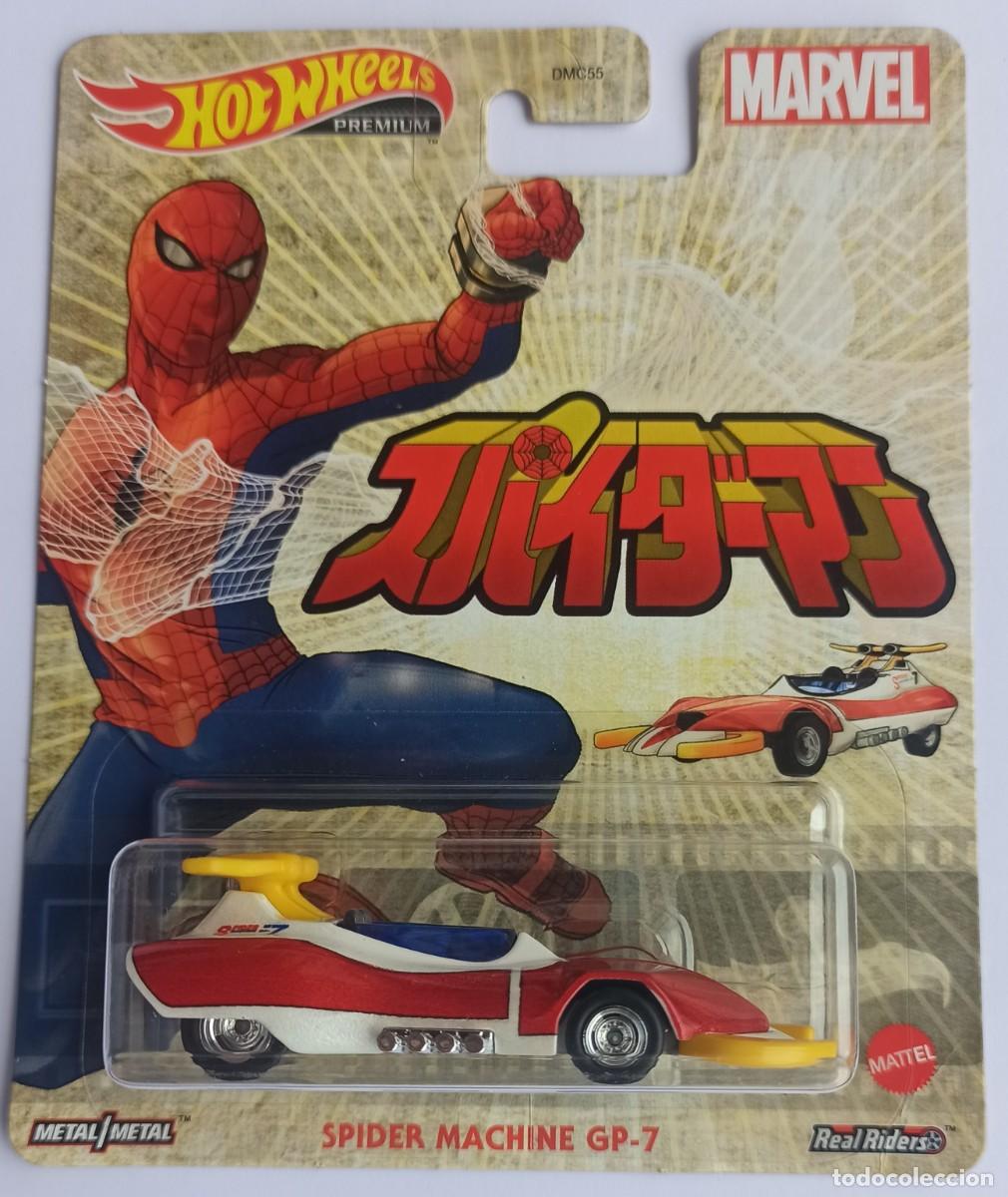 Coches a escala Hot Wheels: HOT WHEELS PREMIUM. SPIDER MACHINE GP-7. SPIDERMAN. MARVEL. - Foto 1