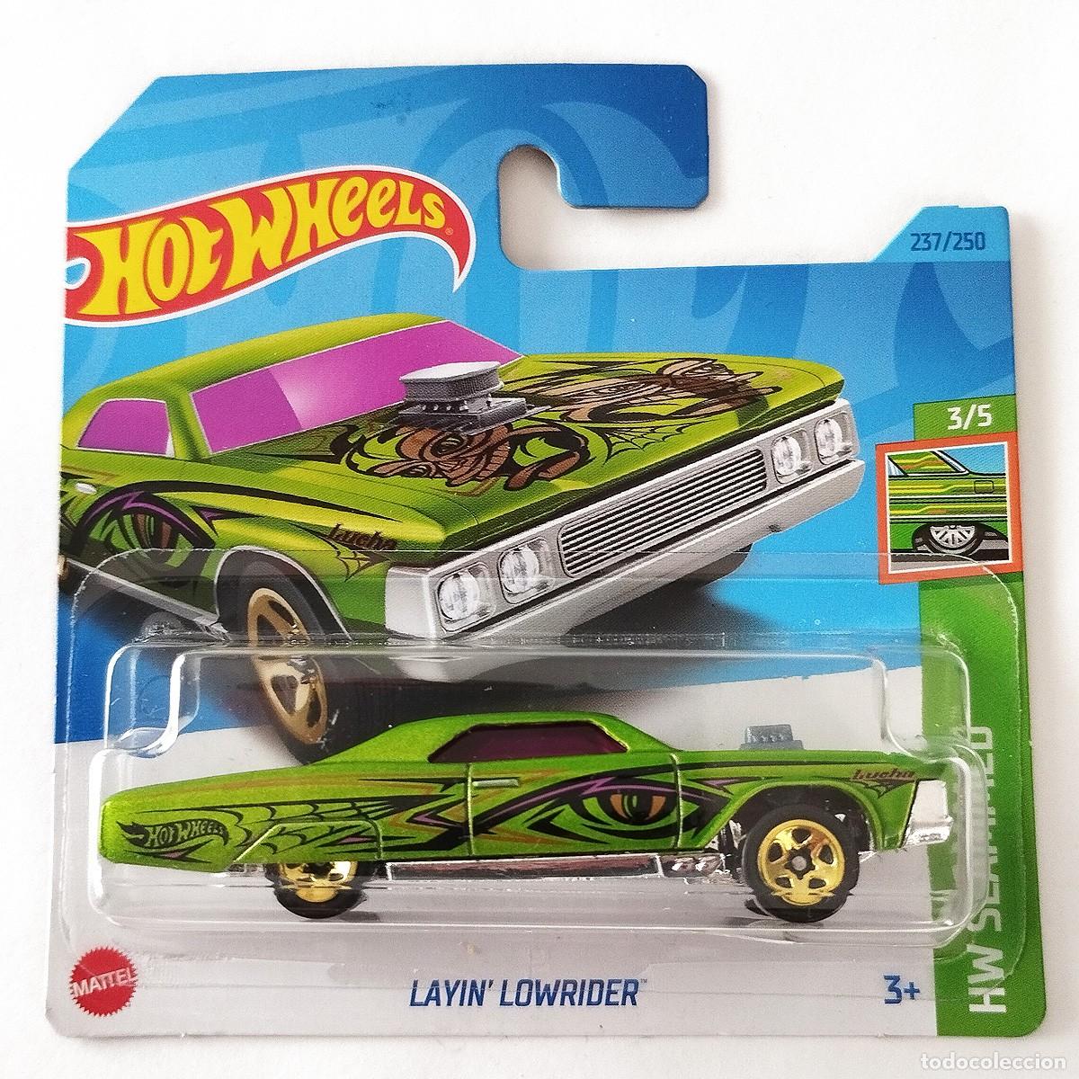 Model cars Hot Wheels: Layin Lowrider Green HW SLAMMED 2023-Hot Wheels