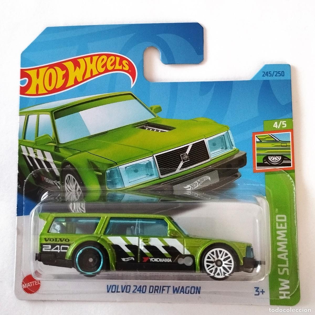 Coches a escala Hot Wheels: Volvo 240 Drift Wagon Green HW SLAMMED 2023-Hot Wheels