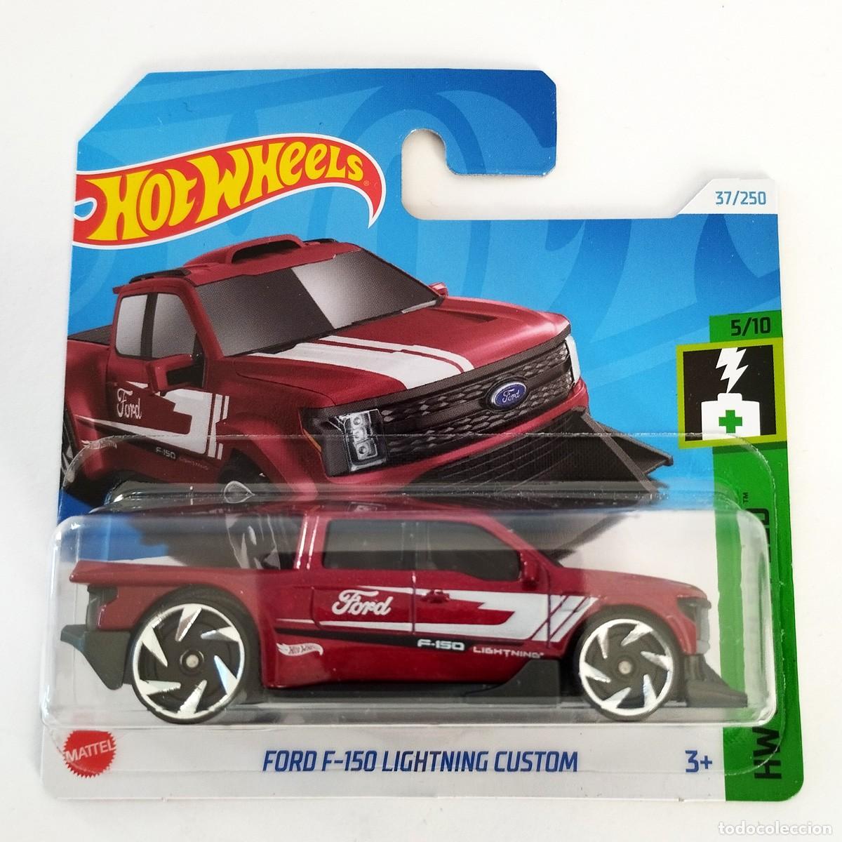 Coches a escala Hot Wheels: Ford F-150 Lightning Custom Garnet HW GREEN SPEED 2024-Hot Wheels