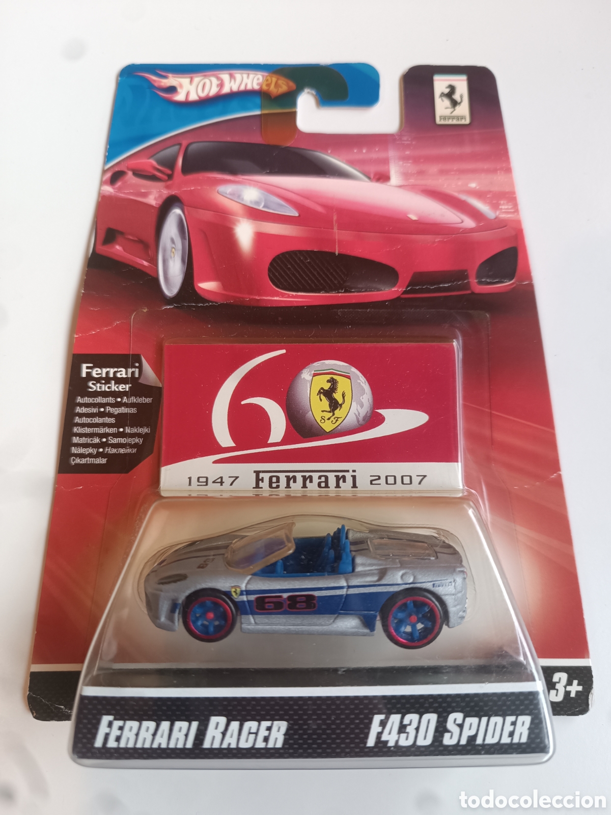 Carros em escala Hot Wheels: HOT WHEELS FERRARI RACER FERRARI F430 SPIDER GRIS. COCHE COLECCION 1/64 FERRARI RACER 2007.