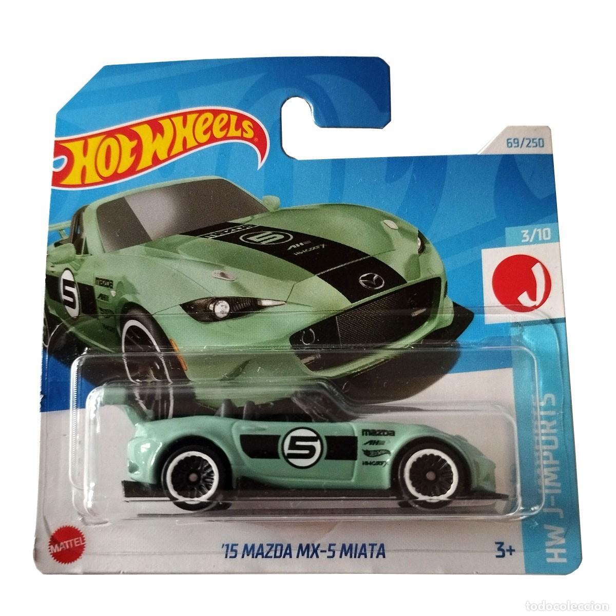 Coches a escala Hot Wheels: 15 Mazda MX-5 Miata Green HW J-IMPORTS 2024-Hot Wheels
