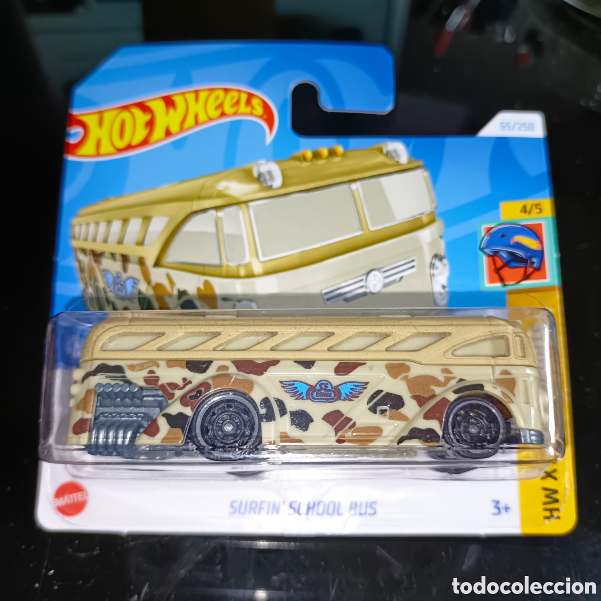 Modellautos Hot Wheels: HOT WHEELS. SURFIN' SCHOOL BUS. 4/5 HW XTREME SPORTS. 65/250