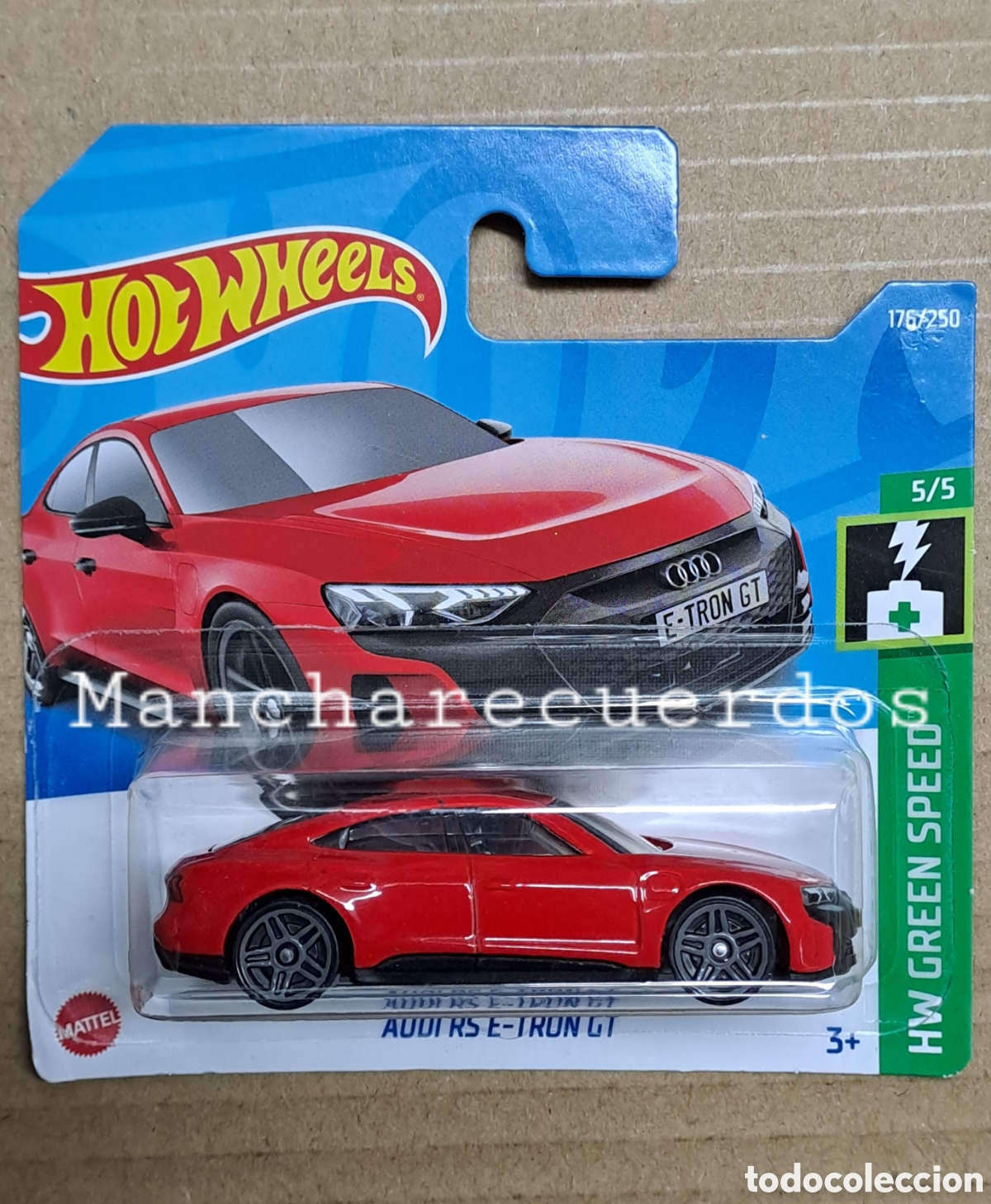 Carros em escala Hot Wheels: HOT WHEELS AUDI RS E-TRON GT ROJO COLECCION HW GREEN SPEED 2022 5/5 176/250 MINIATURA 1/64 MATTEL