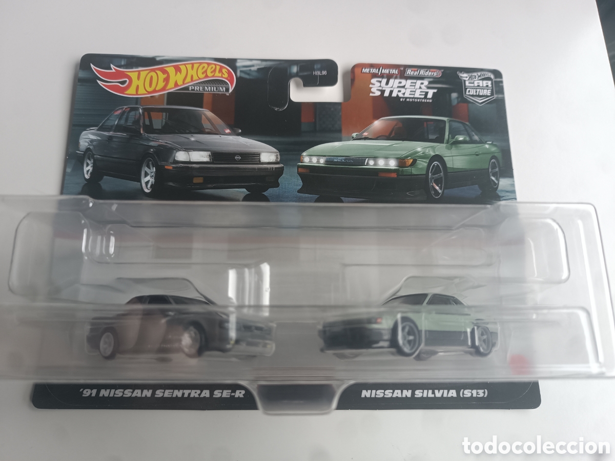 Model cars Hot Wheels: HOT WHEELS PREMIUM PACK DUO NISSAN SENTRA Y SILVIA S13. COCHES 1/64 COLECCION 2024.