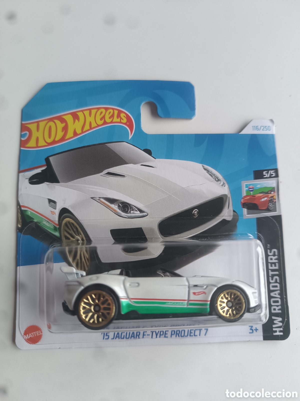 Model cars Hot Wheels: HOT WHEELS '15 JAGUAR F-TYPE PROJECT 7 BLANCO (2). COCHE COLECCION 1/64 HW ROADSTERS 2024.
