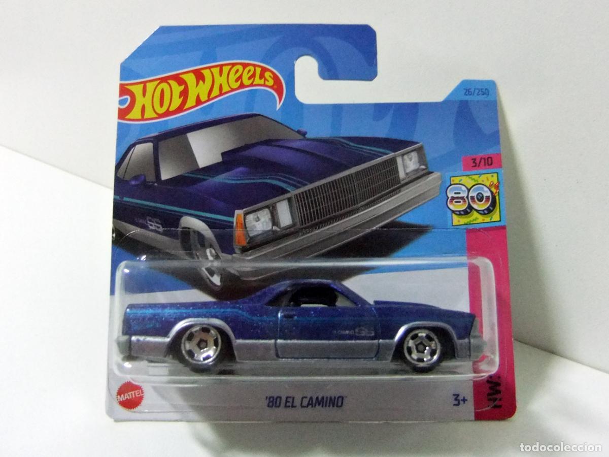 Coches a escala Hot Wheels: &acute;80 EL CAMINO HOT WHEELS MATTEL HW: THE 80&acute;S 3/10 2023 COCHE 1:64 CAR 1980 CHEVROLET CHEVY PICKUP SS