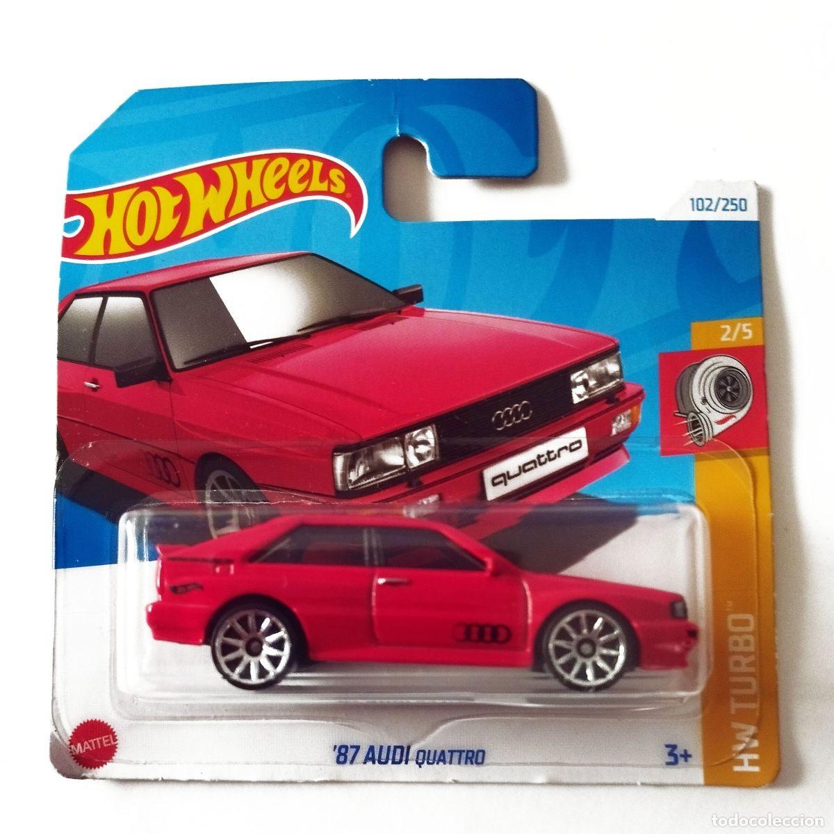 Coches a escala Hot Wheels: 87 Audi Quattro Red HW TURBO 2024-Hot Wheels