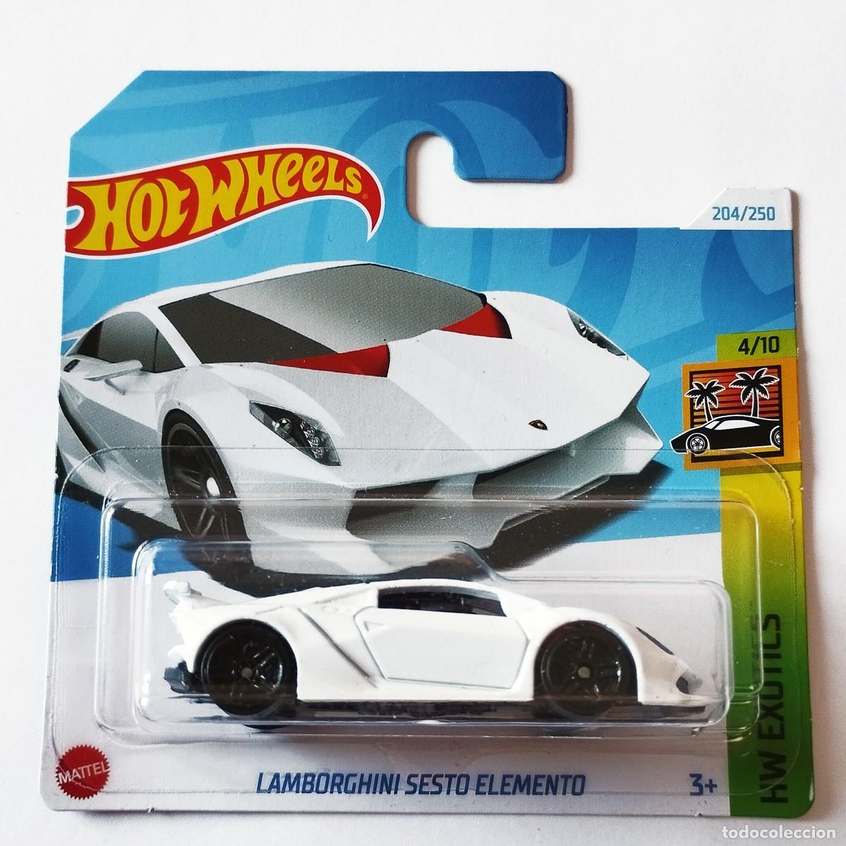 Coches a escala Hot Wheels: Lamborghini Sesto Element White HW EXOTICS 2024-Hot Wheels
