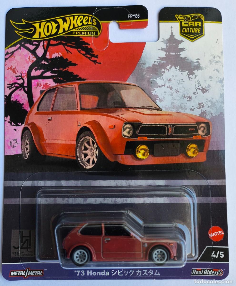 Coches a escala Hot Wheels: HOT WHEELS PREMIUM. '73 HONDA CIVIC CUSTOM. REAL RIDERS. (4)