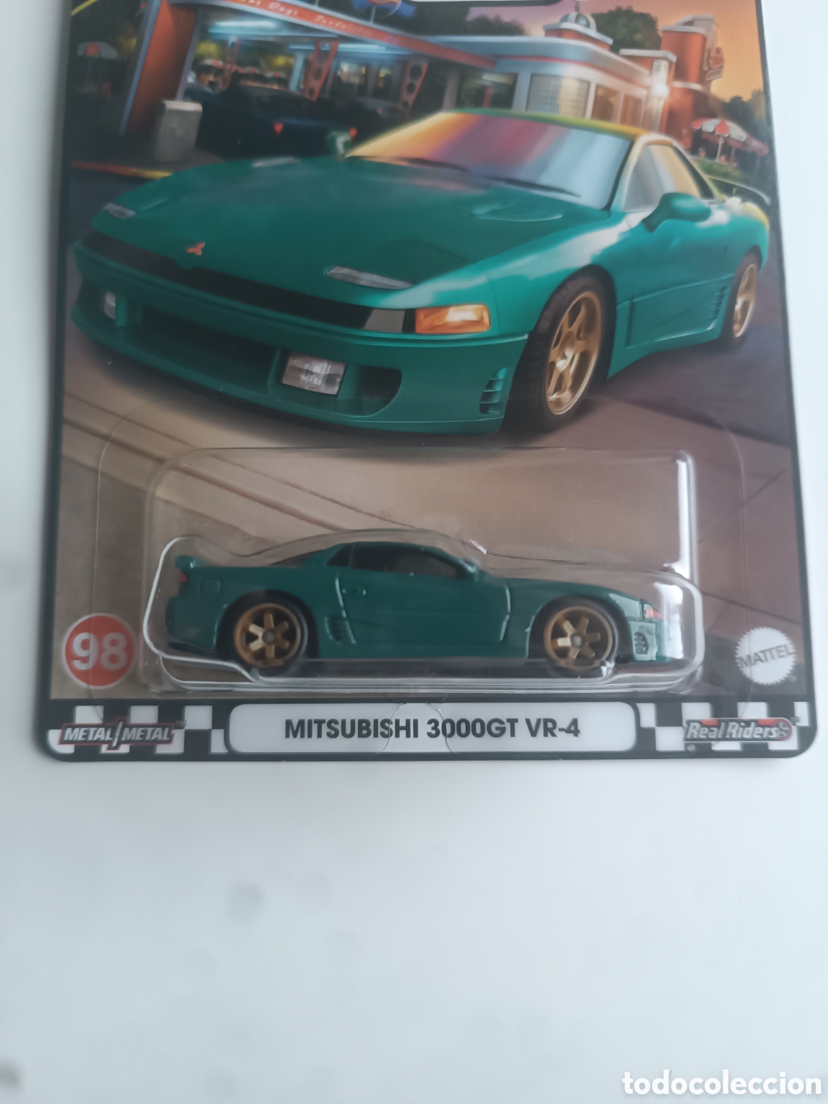 Model cars Hot Wheels: HOT WHEELS PREMIUM MITSUBISHI 3000GT VR-4 VERDE. COCHE COLECCION 1/64 N&deg;98 BOULEVARD 2024.