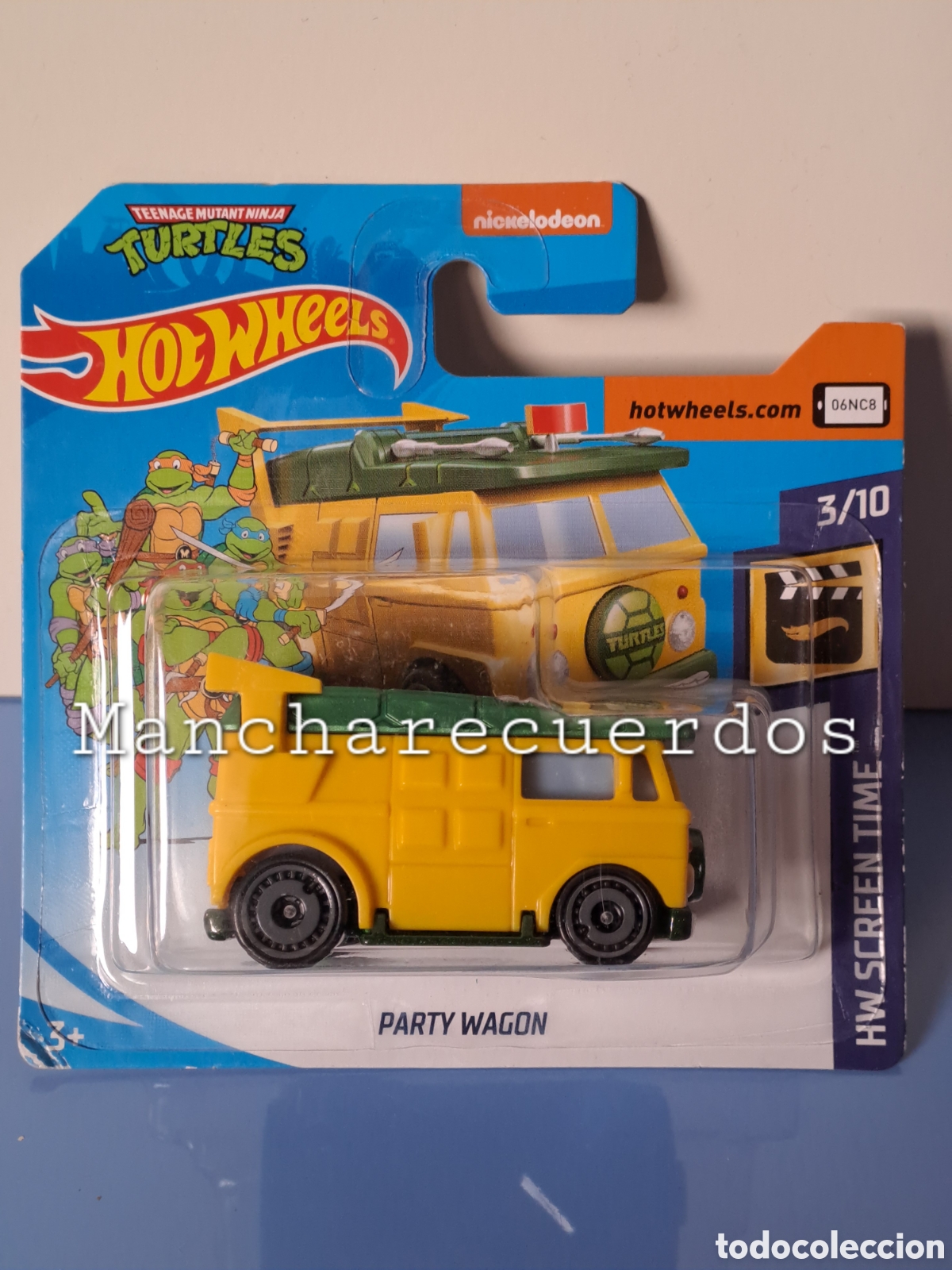 Auto in scala Hot Wheels: HOT WHEELS 2020 TORTUGAS NINJA PARTY WAGON FURGONETA TURTLES COLECCION HW SCREEN TIME 3/10 1/64