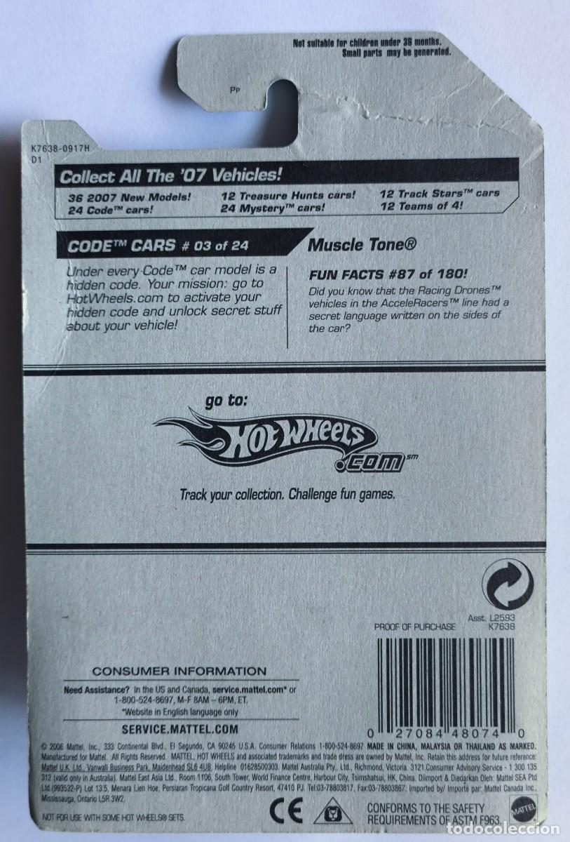 Coches a escala Hot Wheels: HOT WHEELS CODE CAR 3. MUSCLE TONE. - Foto 3