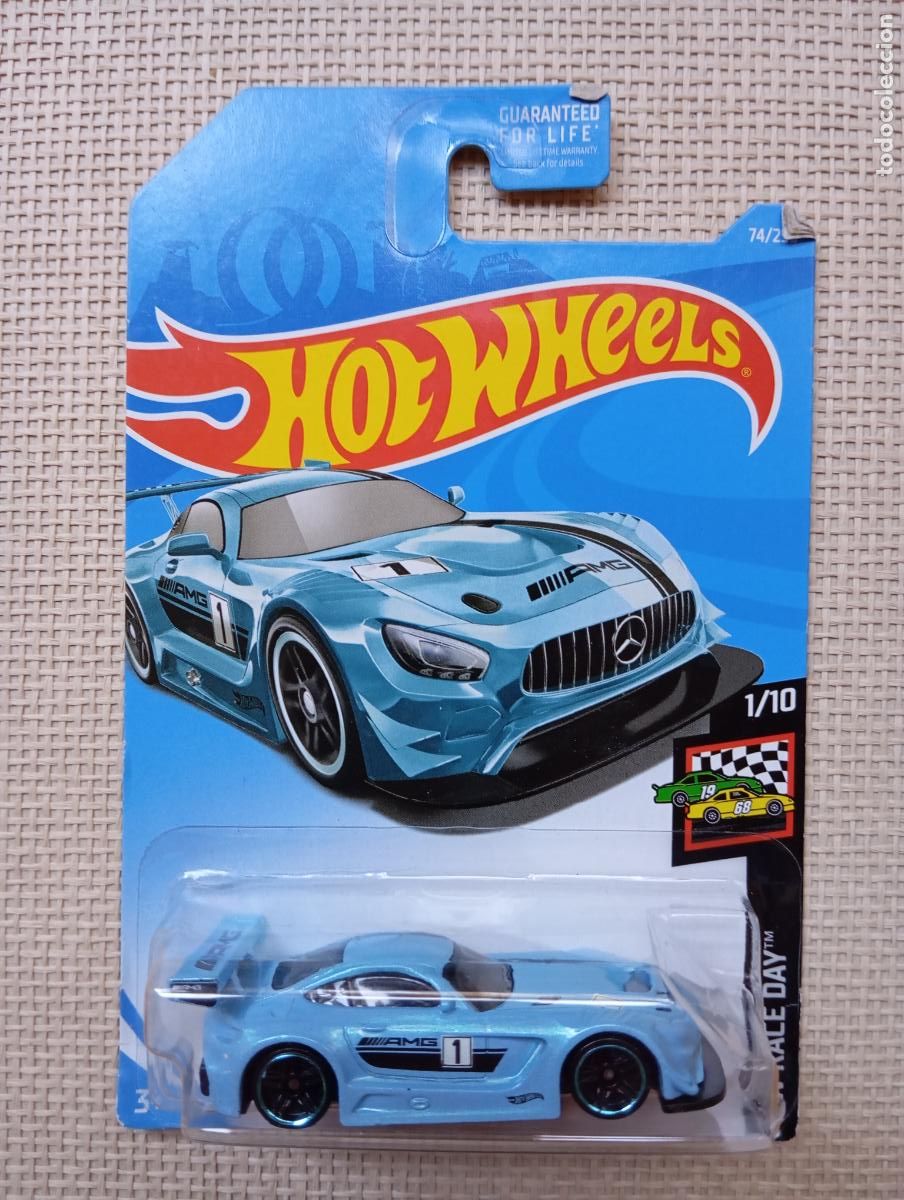 Auto in scala Hot Wheels: Hot Wheels &acute;16 Mercedes AMG GT3 a&ntilde;o 2019