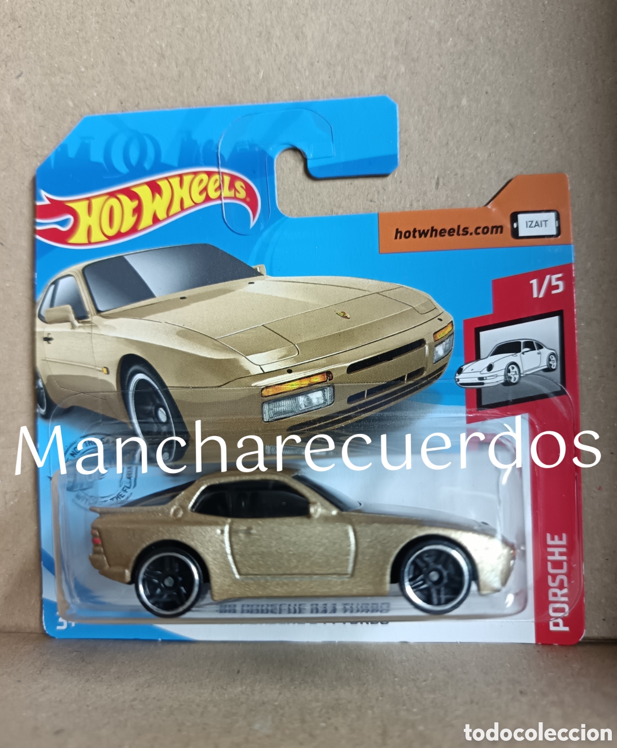 Coches a escala Hot Wheels: HOT WHEELS &acute;89 PORSCHE 944 TURBO DORADO COLECCION HW PORSCHE 2020 1/5 MINIATURA 1/64 MATTEL