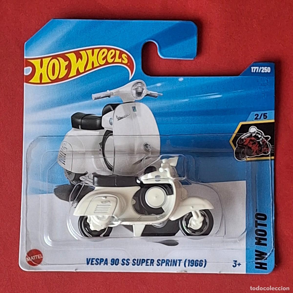 Coches a escala Hot Wheels: HOT WHEELS 2025 177/250 - VESPA 90 SS SUPER SPRINT (1966) MOTO - NUEVO EN BLISTER - ESCALA 1/64