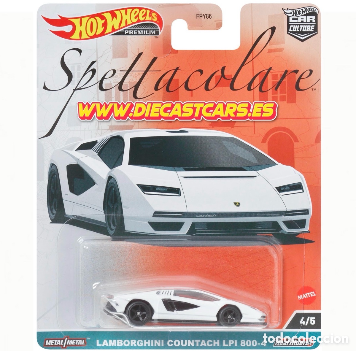 Modellautos Hot Wheels: Hot Wheels Premium LAMBORGHINI COUNTACH LPI 800-4 Serie Spettacolare Car Culture Real Riders 1:64