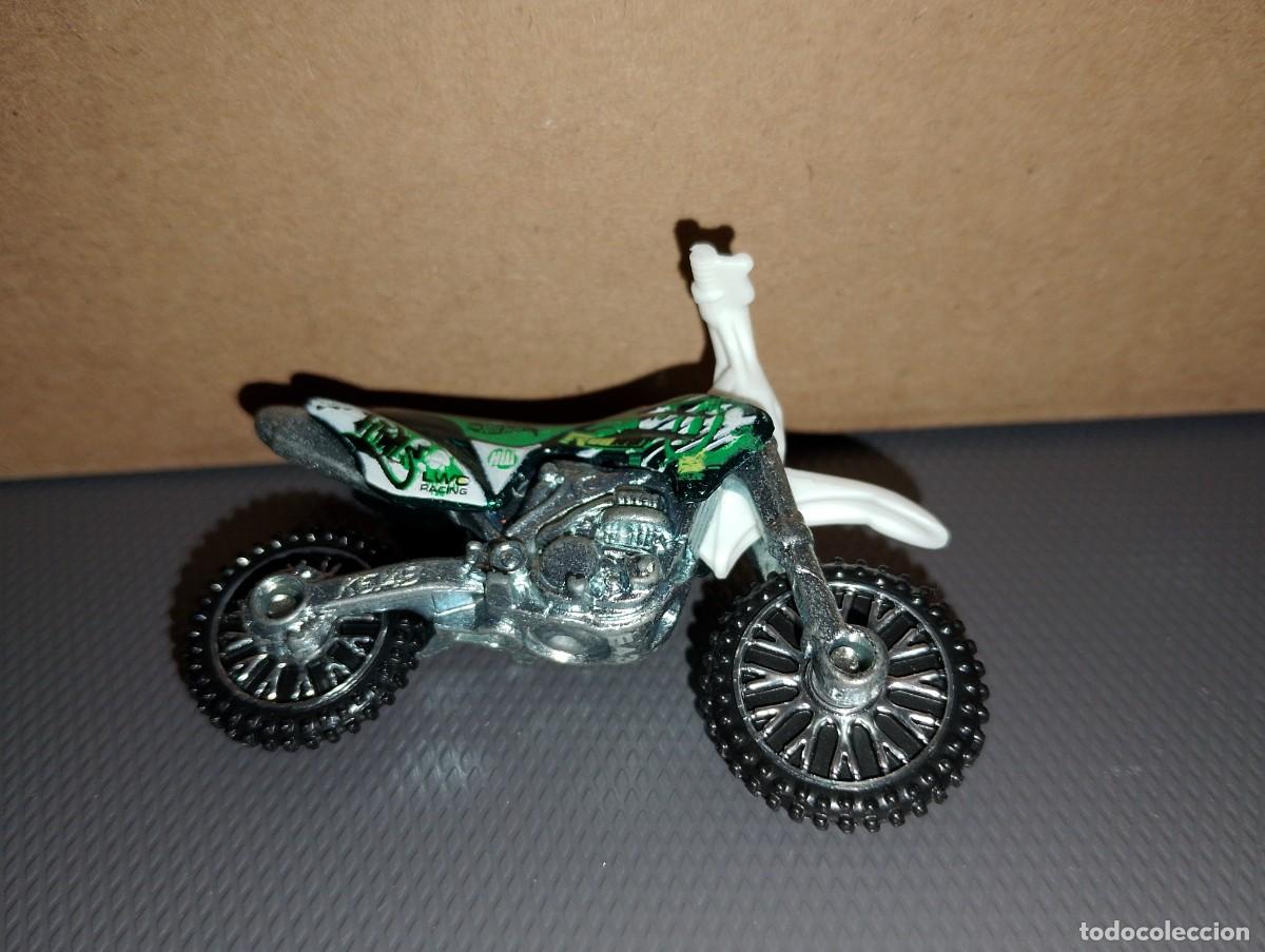 Coches a escala Hot Wheels: Hot wheels moto cros verde E43 - Foto 8