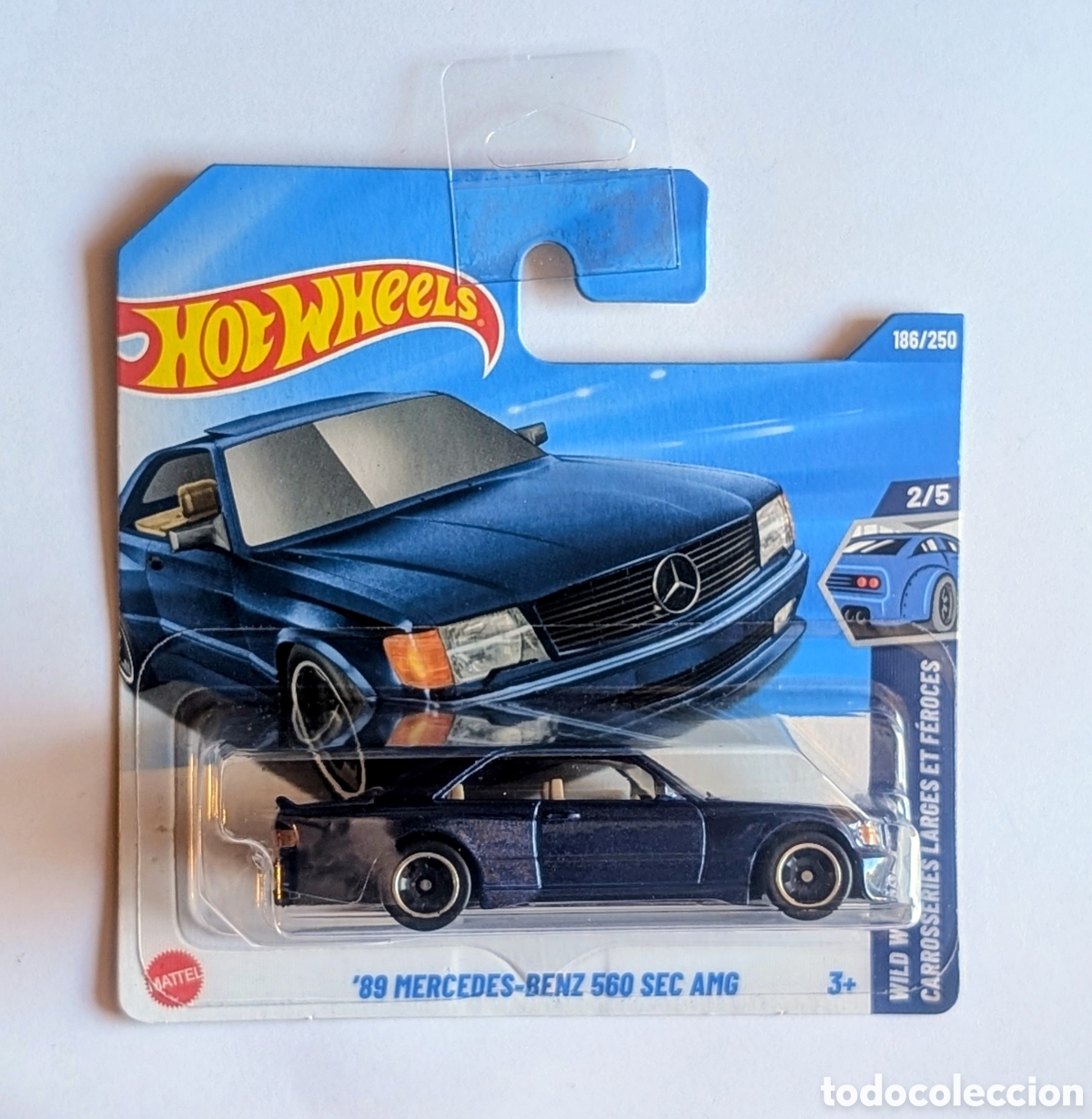 Coches a escala Hot Wheels: HOT WHEELS 2023 186/250 - &acute;89 MERCEDES BENZ 560 SEC AMG - NUEVO EN BLISTER - ESCALA 1:64. 2/5