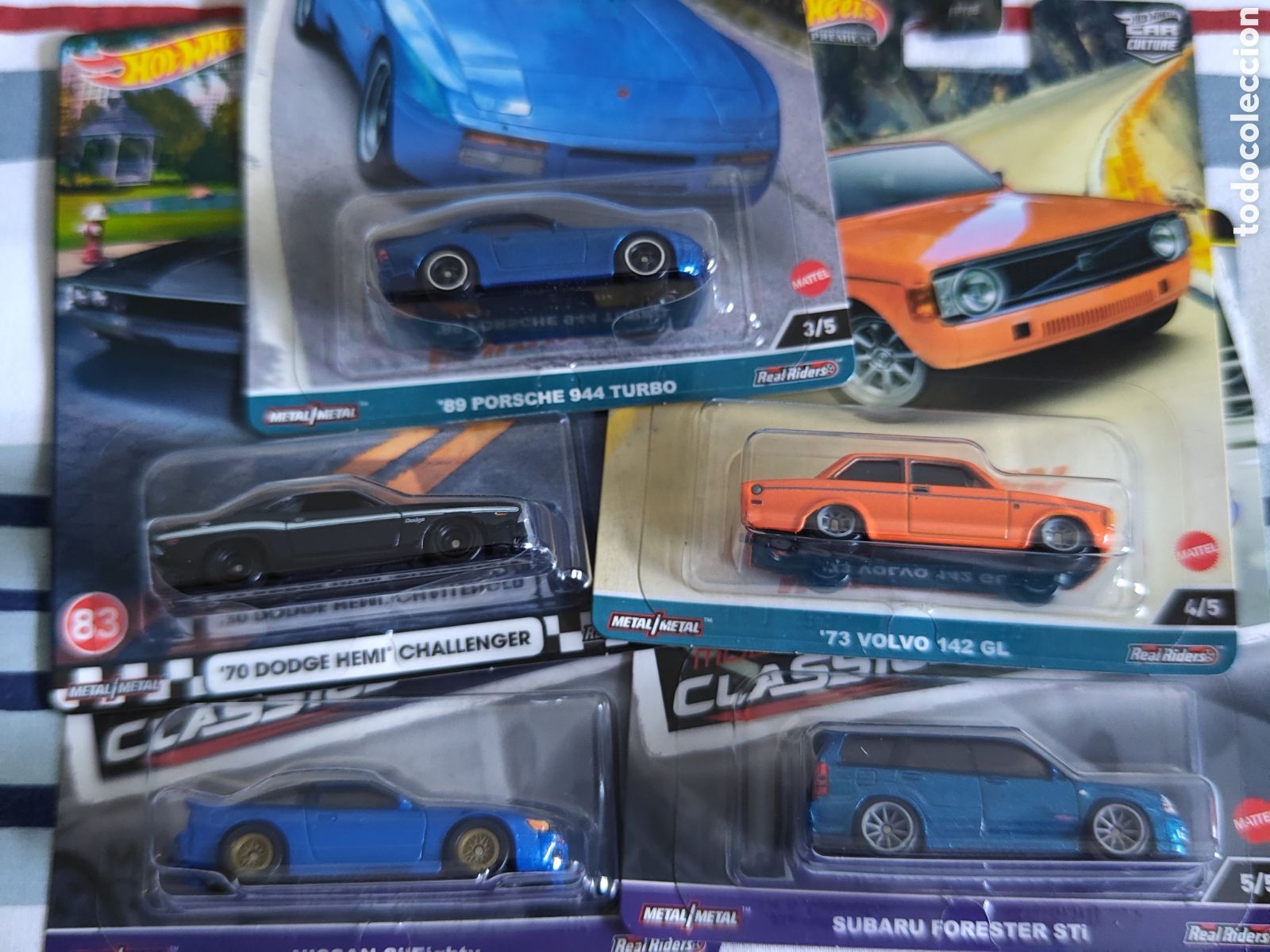 Coches a escala Hot Wheels: Hot Wheels pack premium Porsche Subaru Volvo Nissan Dodge