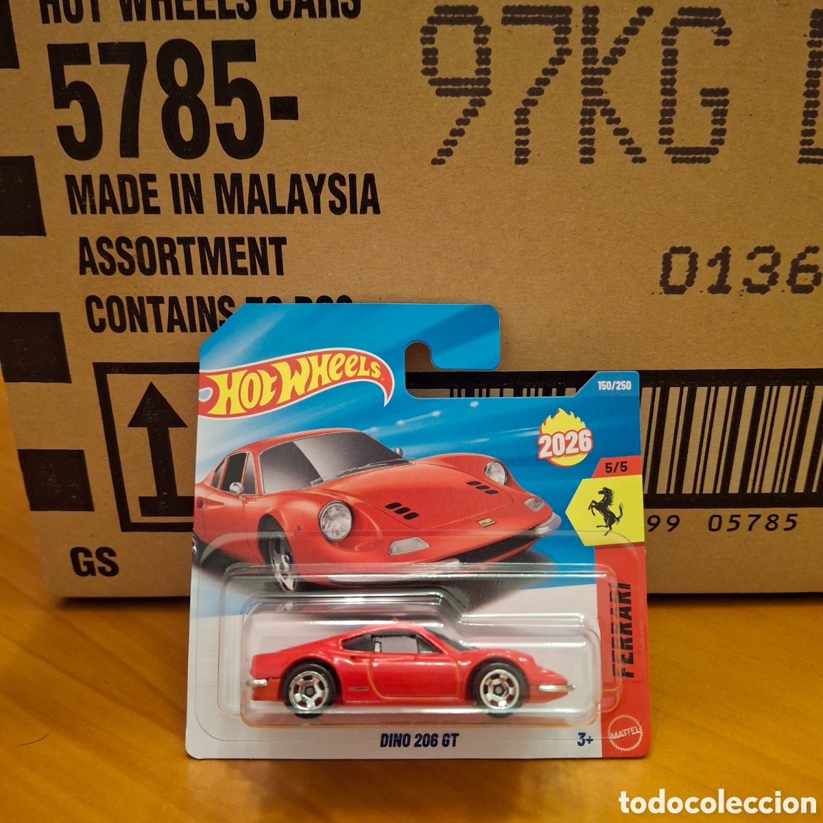 Coches a escala Hot Wheels: HOT WHEELS 2026 150/250 - DINO 206 GT FERRARI - NUEVO EN BLISTER - ESCALA 1/64