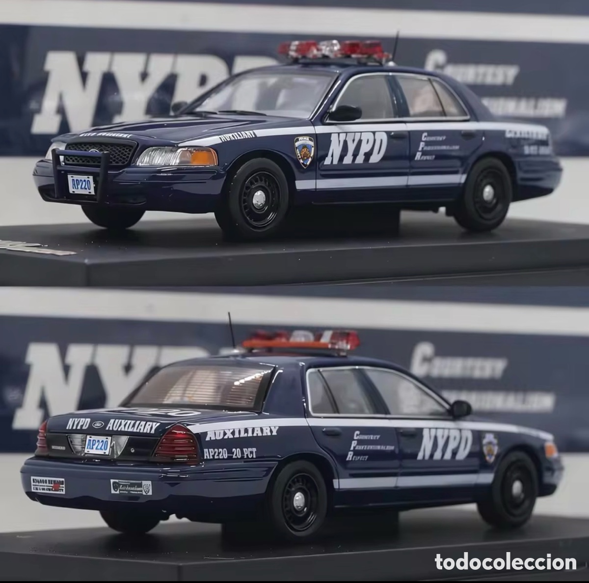 Coches a escala Hot Wheels: Ford crown victoria polic&iacute;a Nueva York